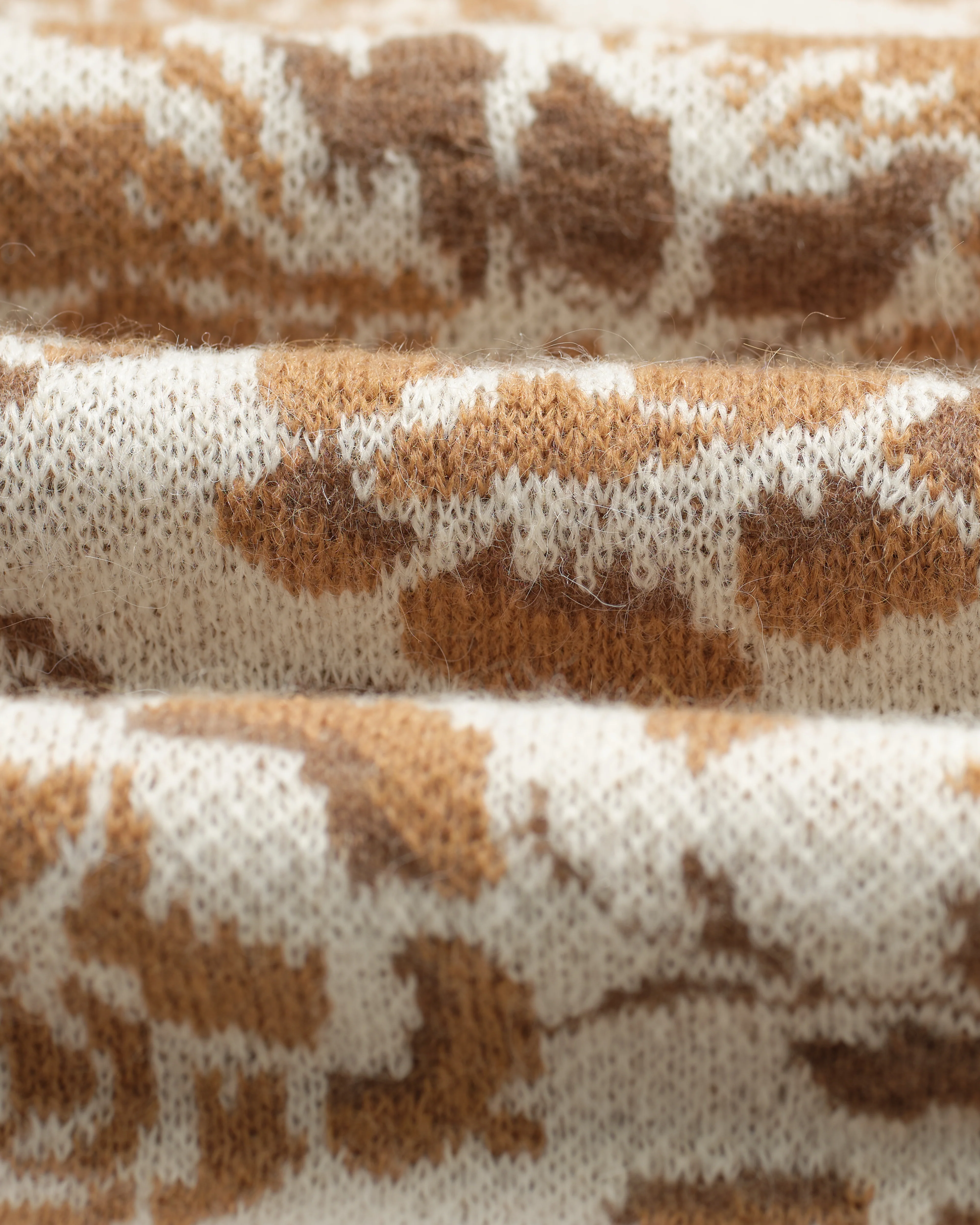 Alban - Natural And Brown Floral Textured Jacquard Cardigan - Image 9