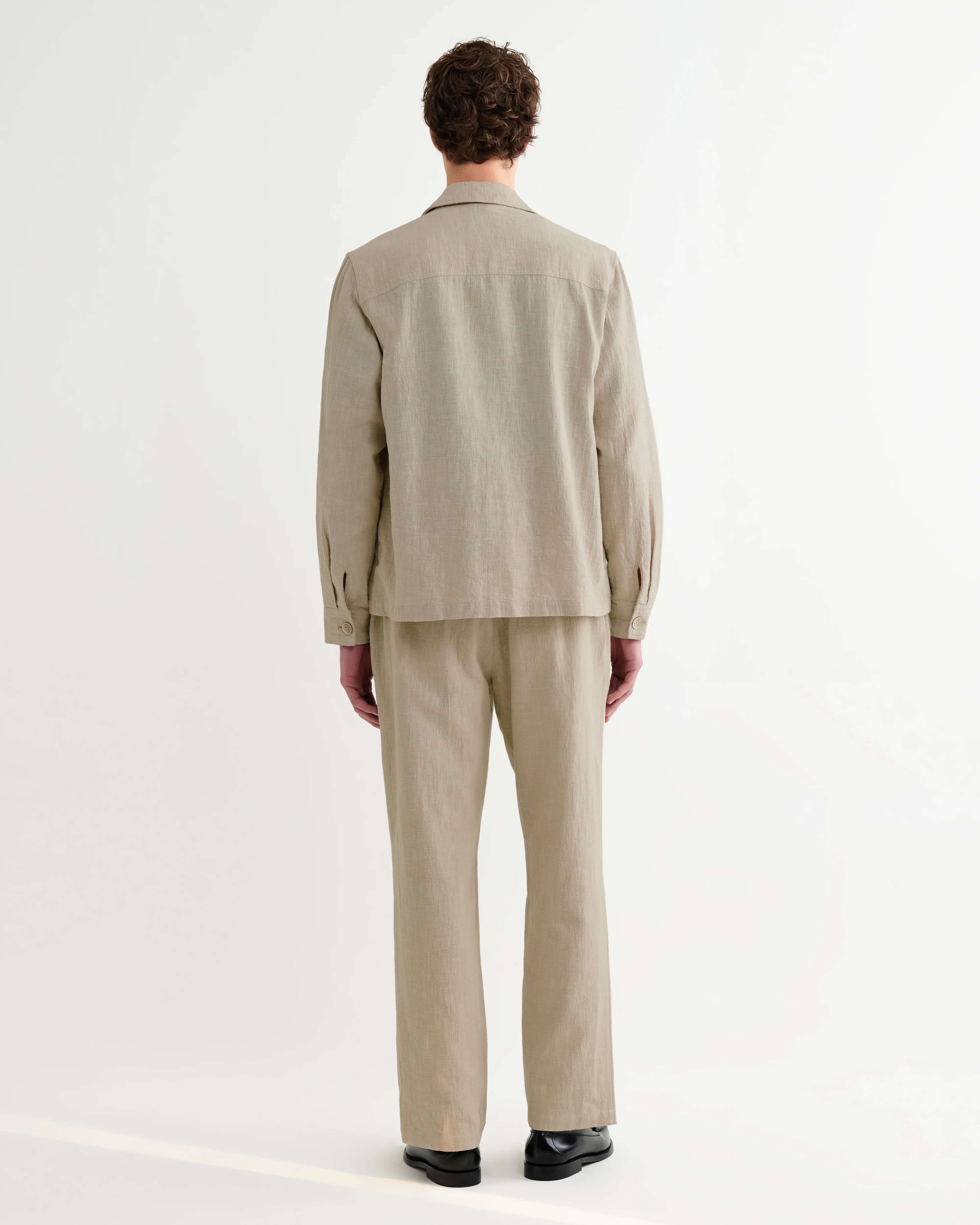 Aldred - Natural Linen-Cotton Revere Overshirt - Image 6
