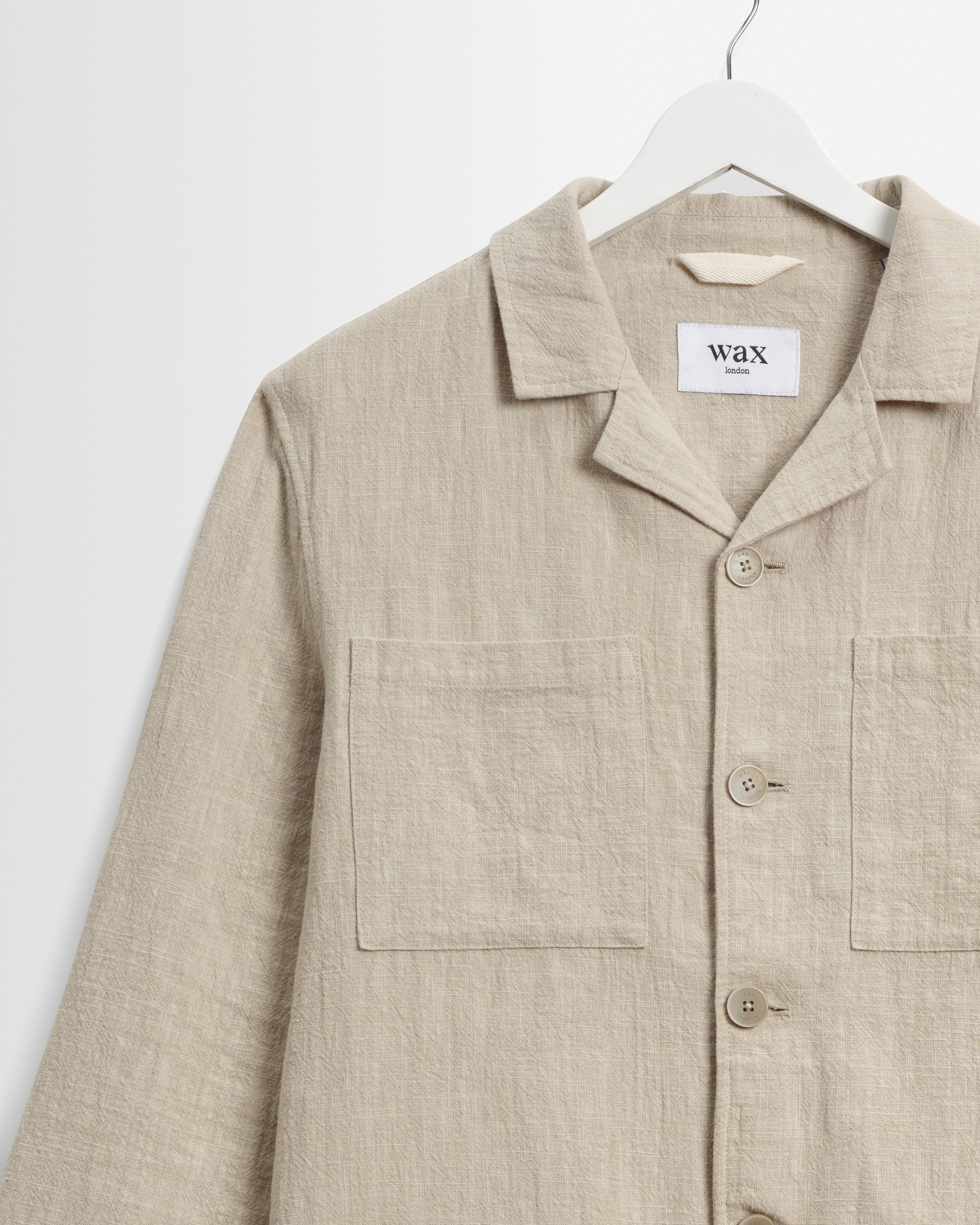 Aldred - Natural Linen-Cotton Revere Overshirt - Image 7