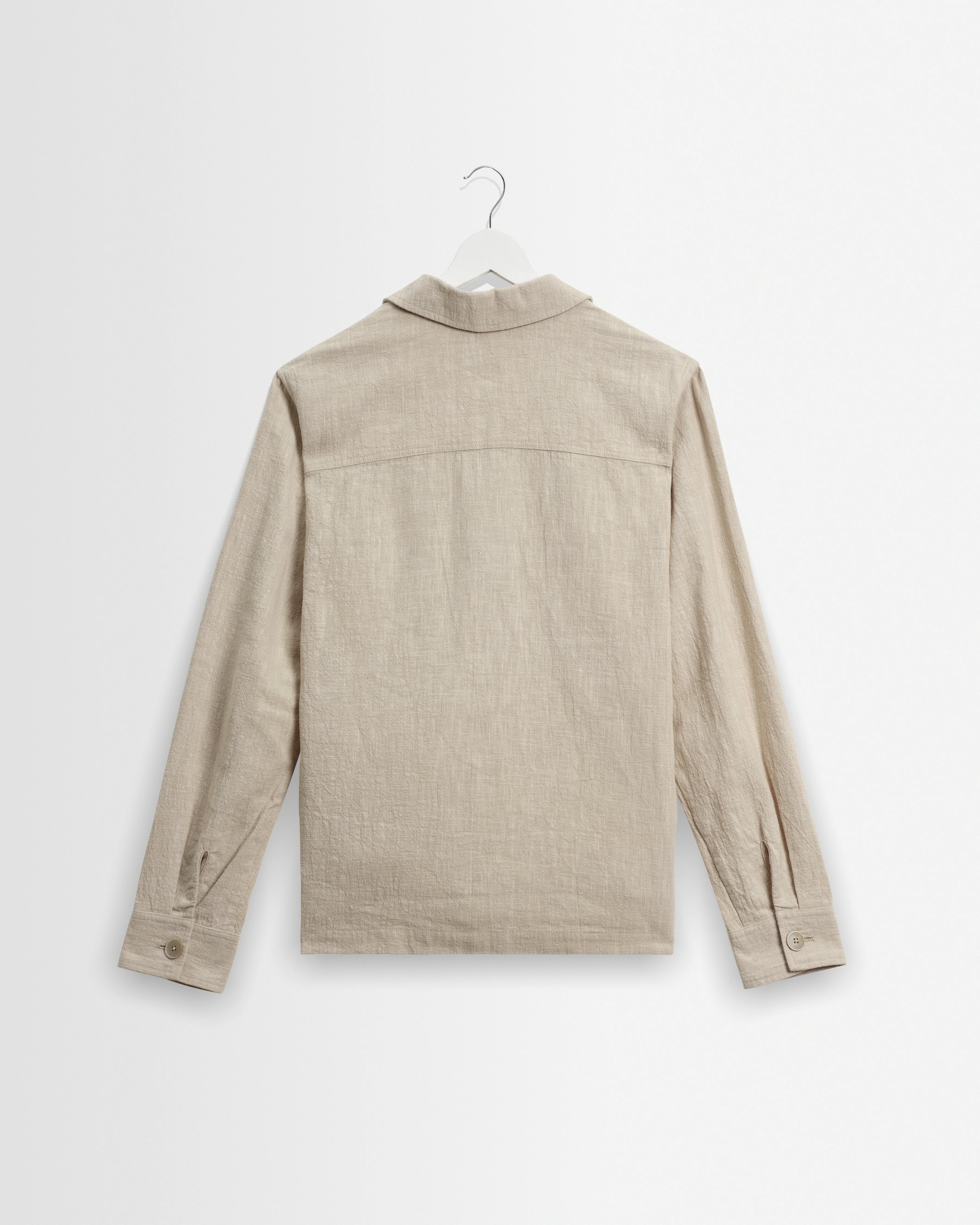 Aldred - Natural Linen-Cotton Revere Overshirt - Image 8