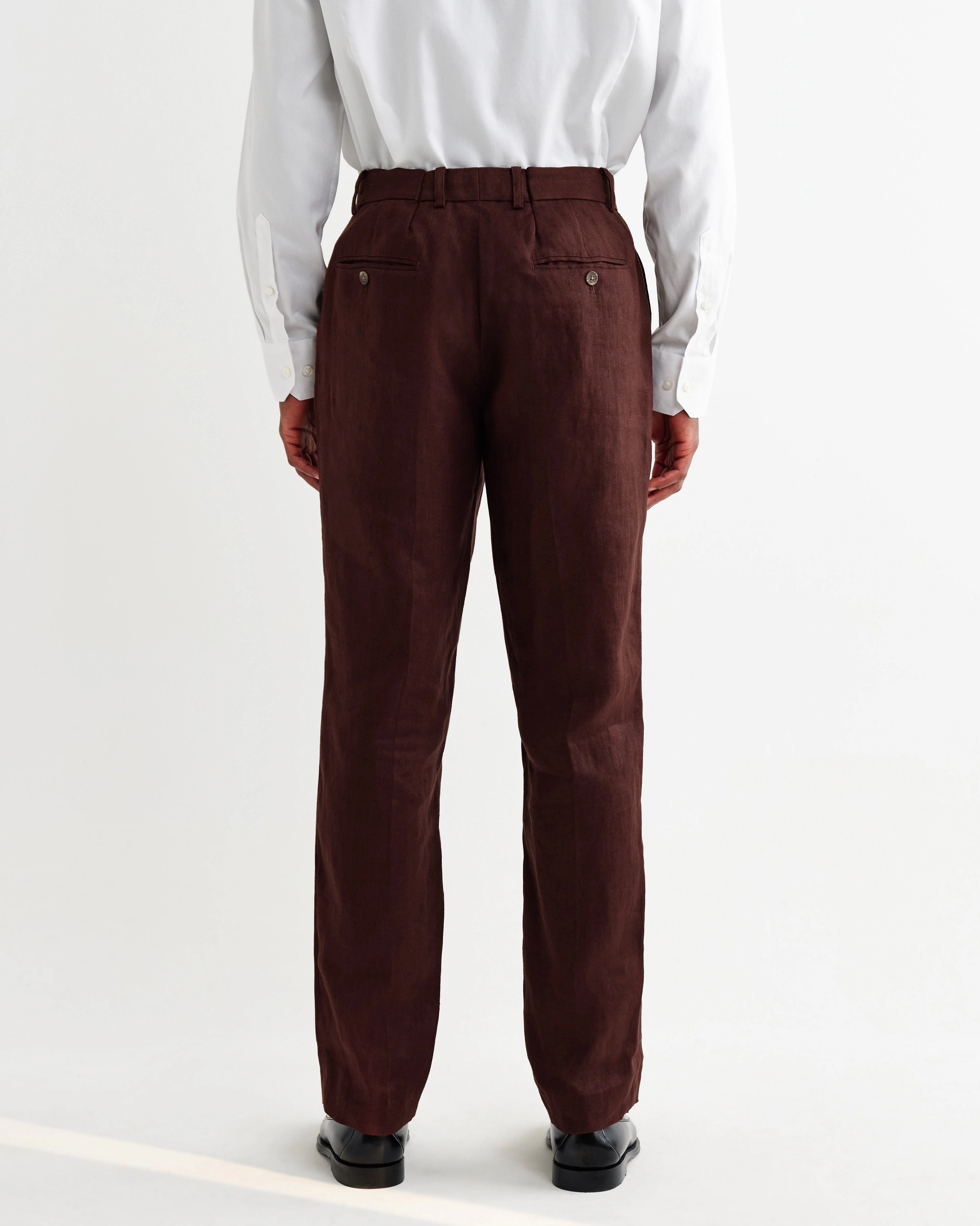 Alp - Merlot Linen Slim Fit Trousers - Image 7