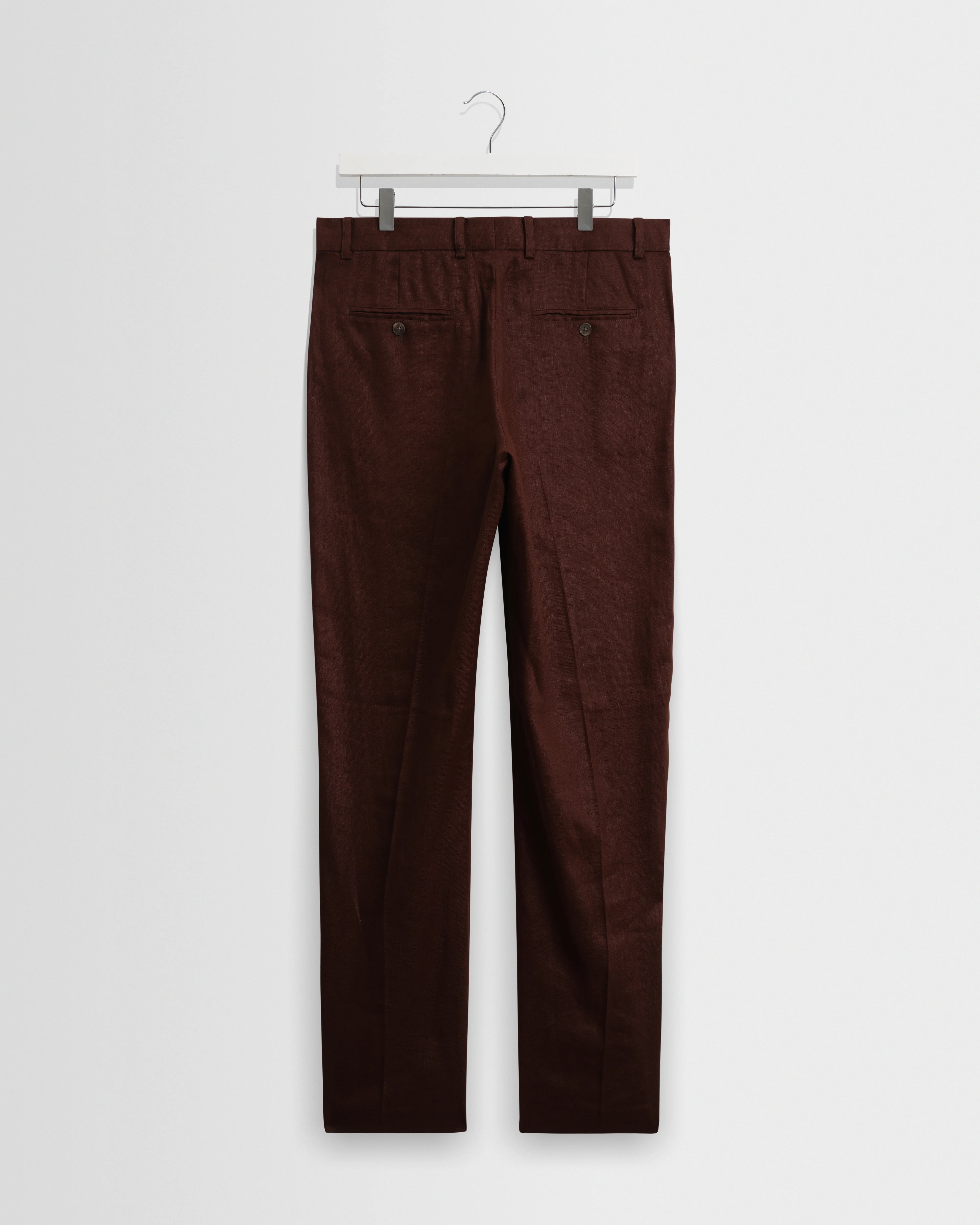 Alp - Merlot Linen Slim Fit Trousers - Image 9