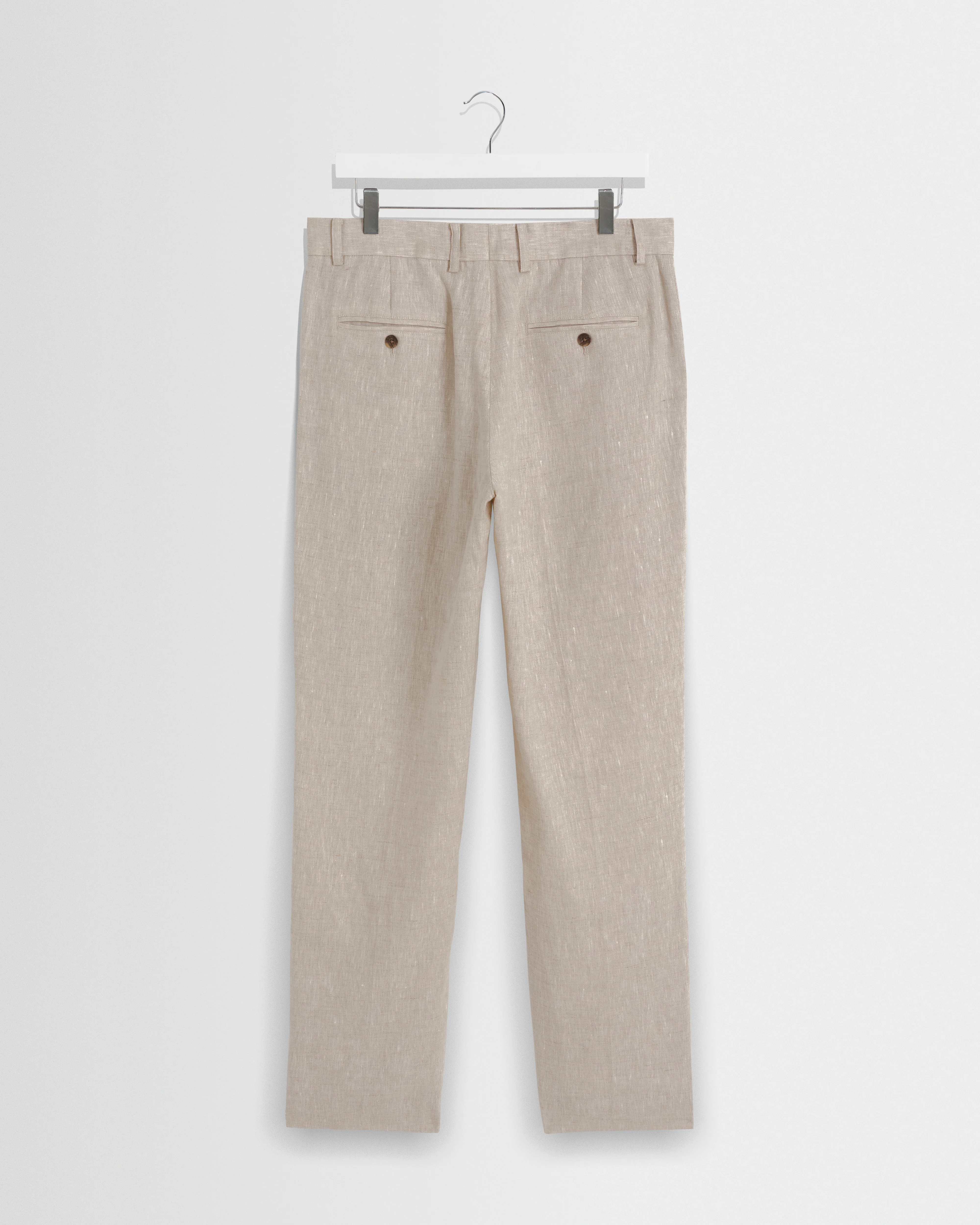 Alp - Natural Linen Slim Fit Trousers - Image 9