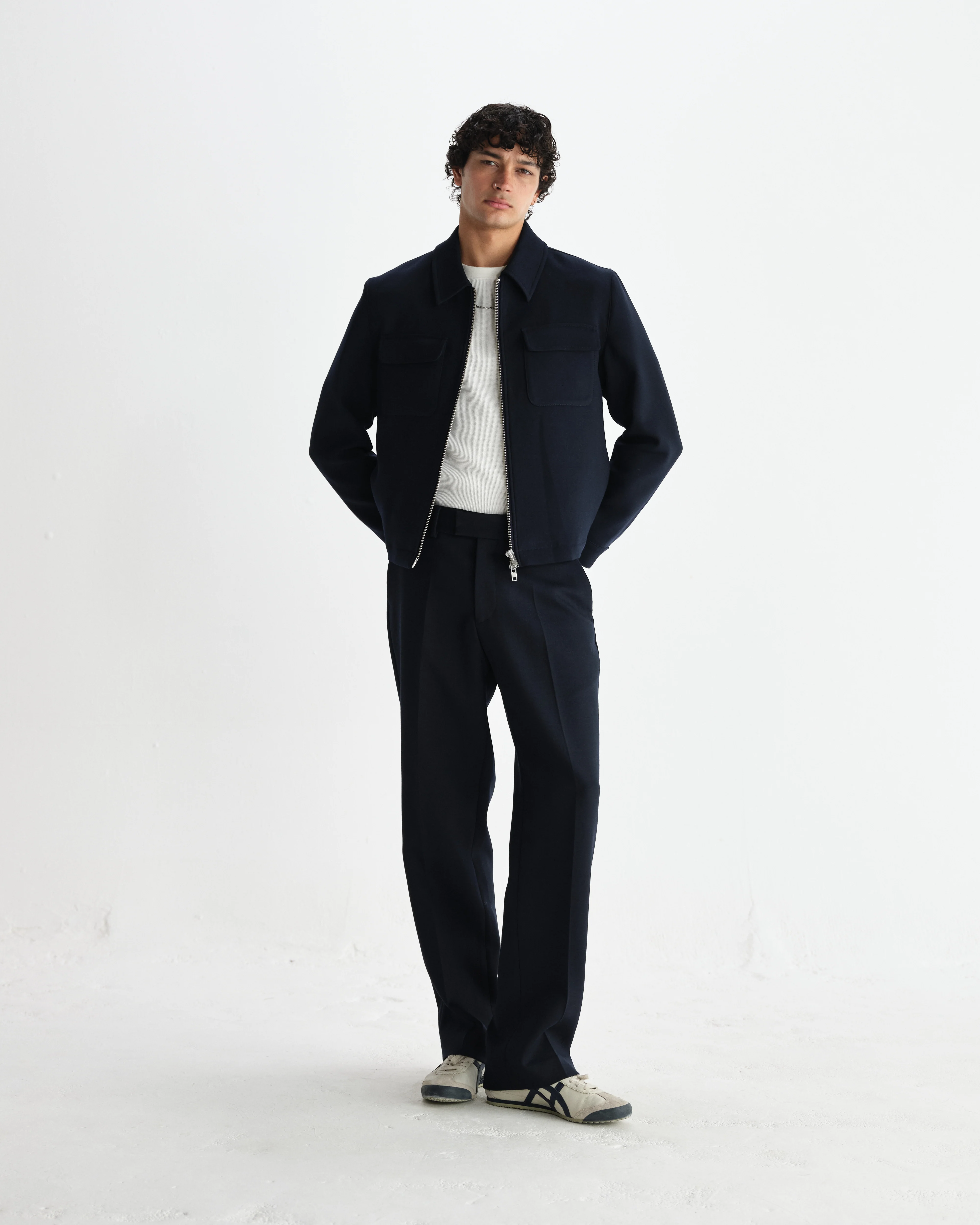 Aston - Navy Heavy Twill Trousers - Image 2