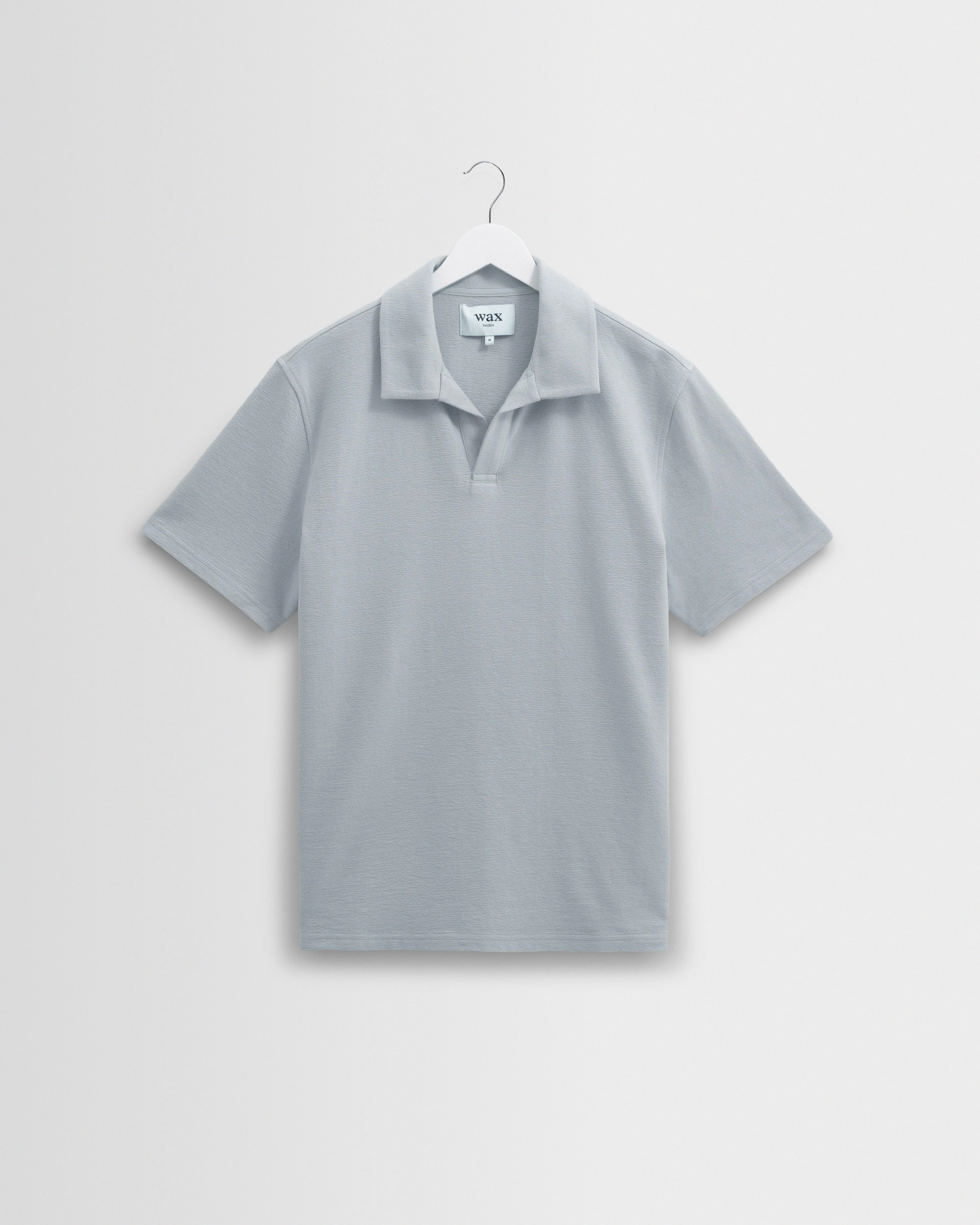 Atwood - Blue Textured Organic Cotton Polo Shirt