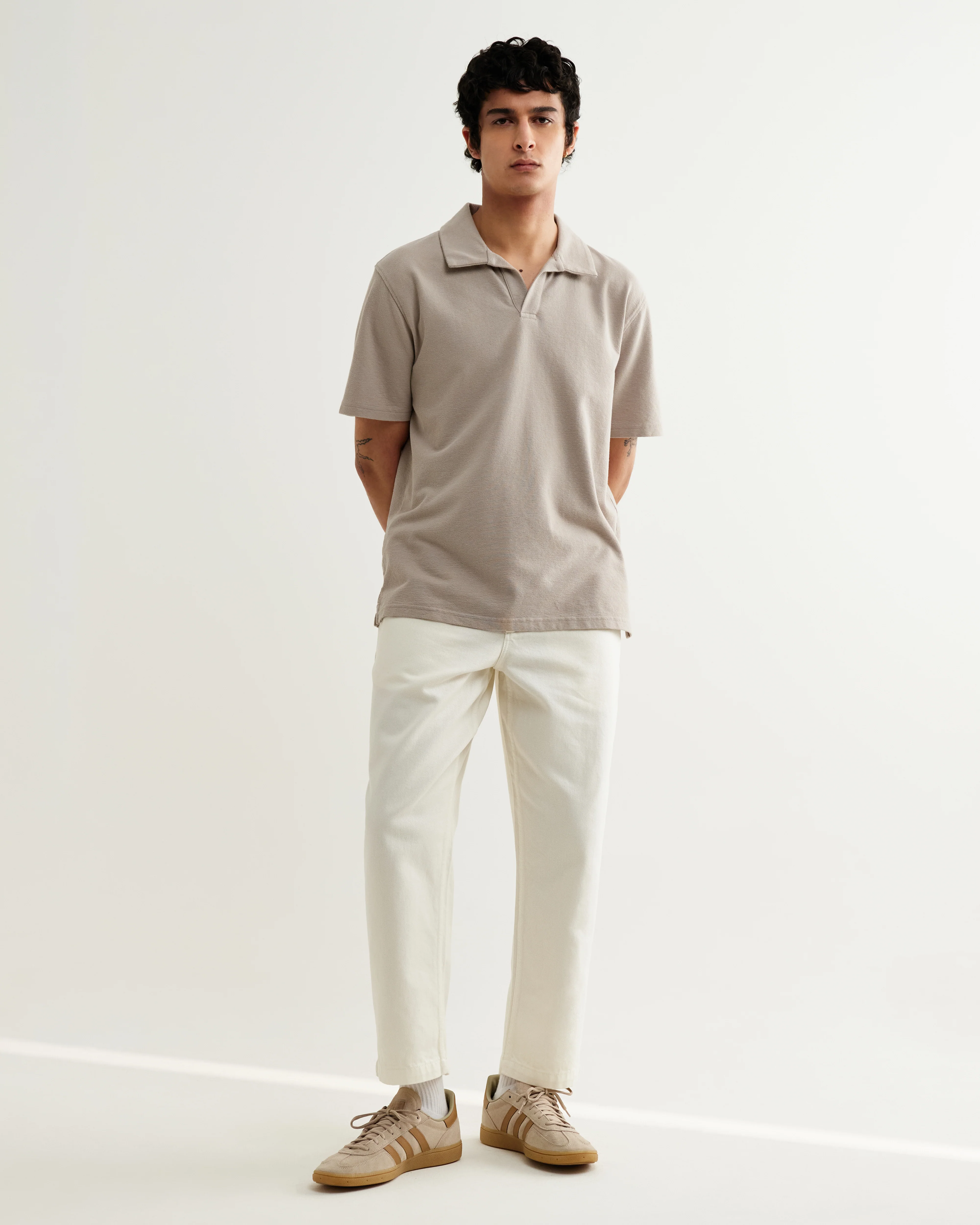 Atwood - Clay Textured Organic Cotton Polo Shirt - Image 4