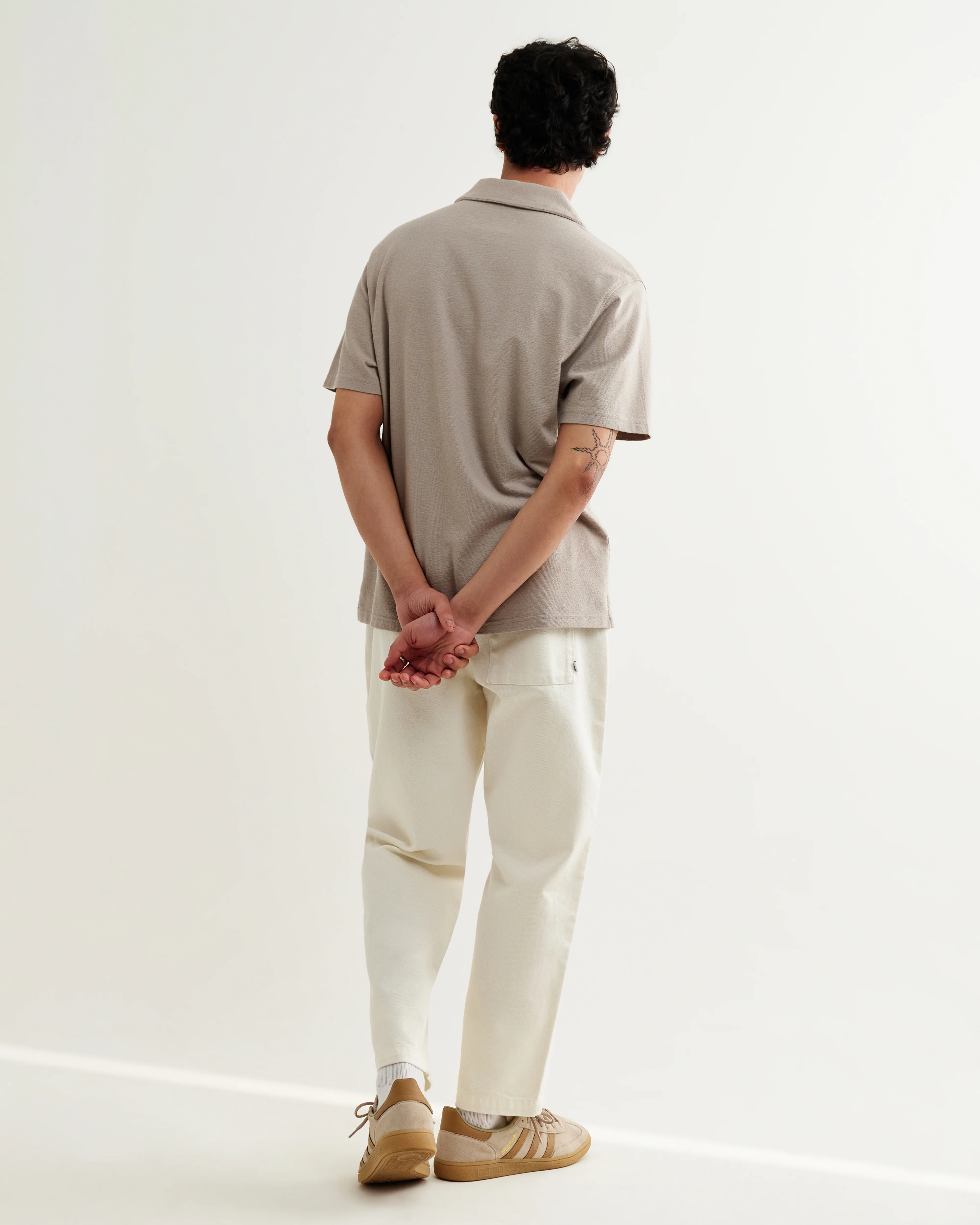 Atwood - Clay Textured Organic Cotton Polo Shirt - Image 6