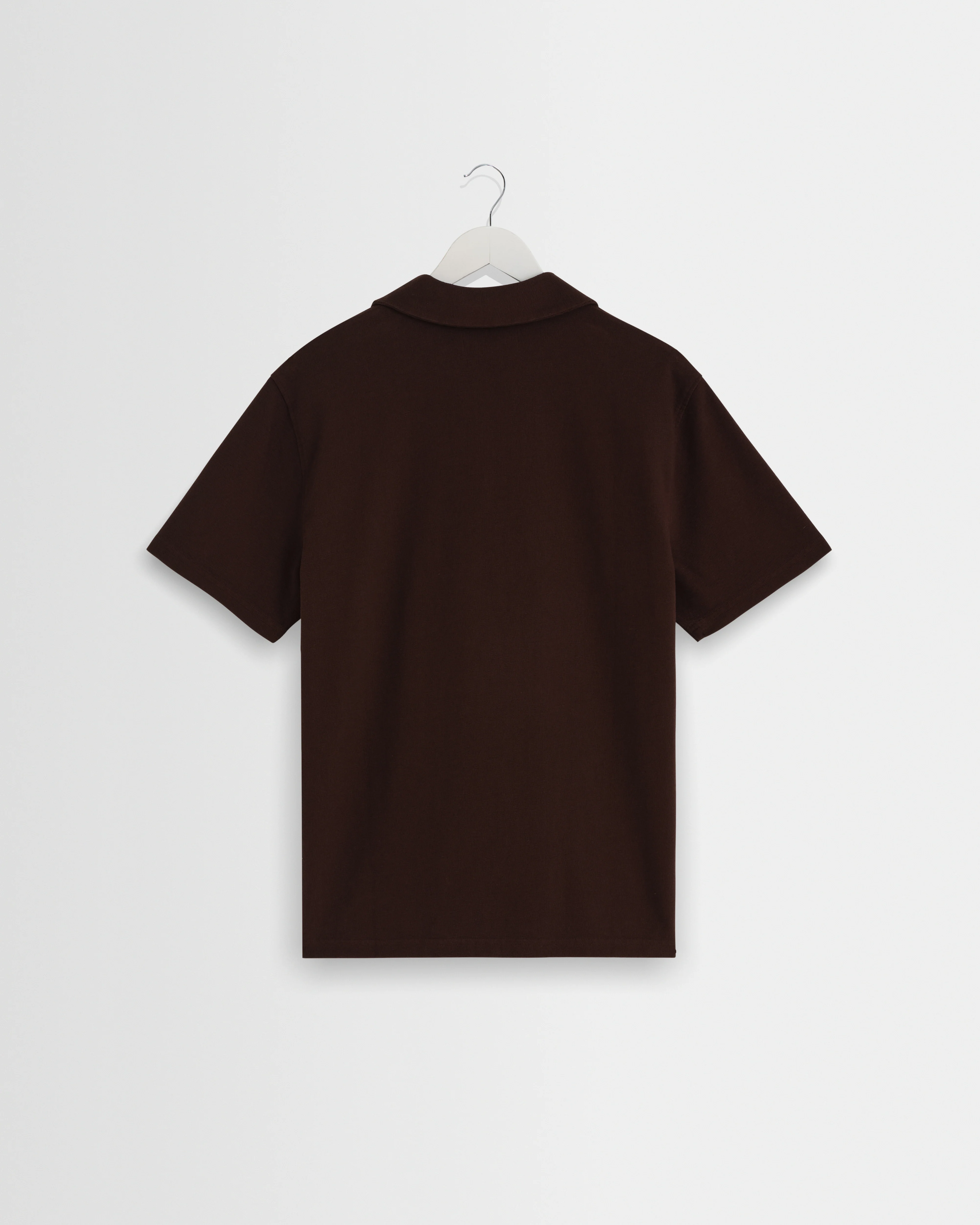 Atwood - Dark Brown Textured Organic Cotton Polo Shirt - Image 8