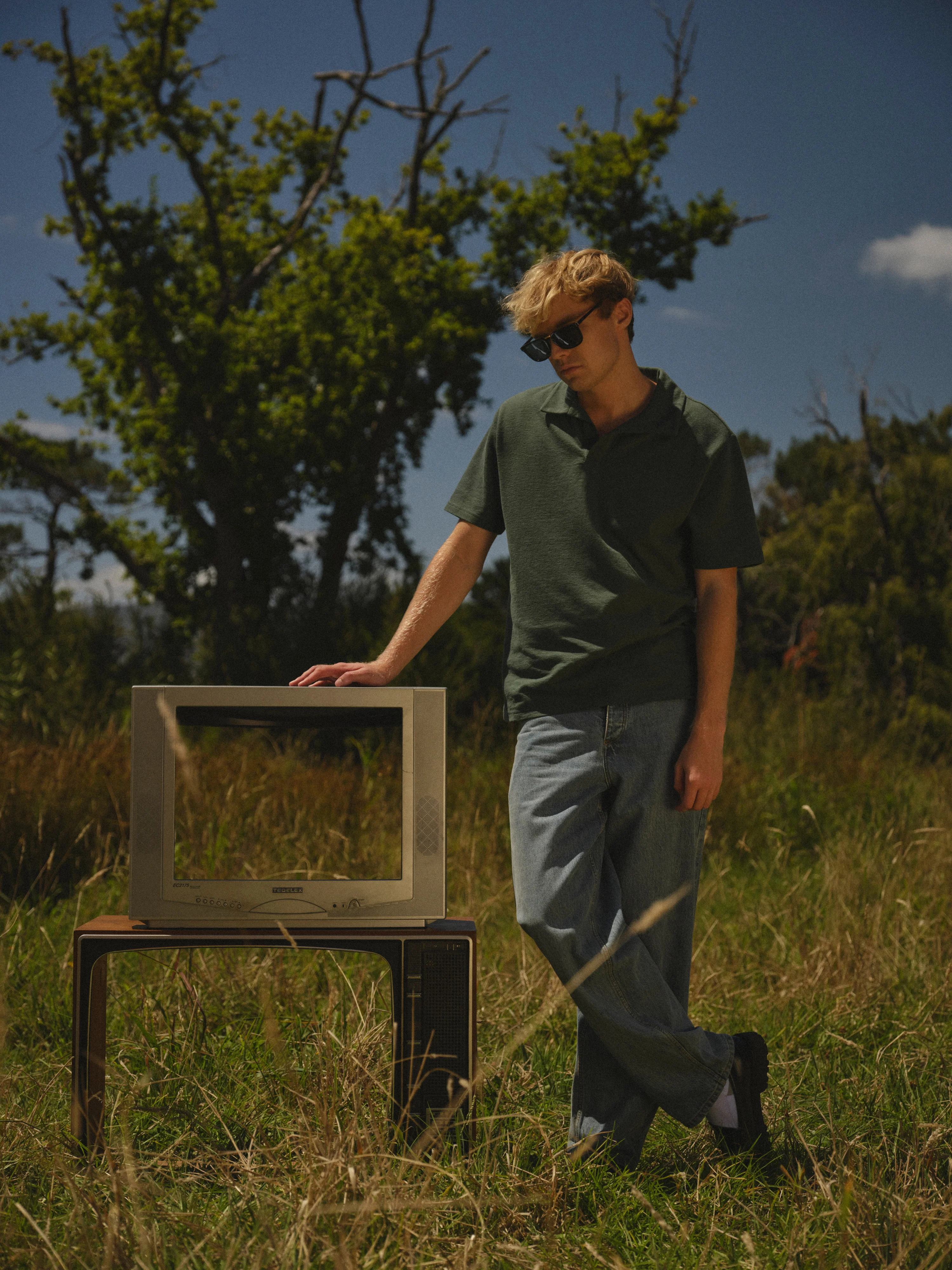 Atwood - Dark Green Textured Organic Cotton Polo Shirt - Image 3
