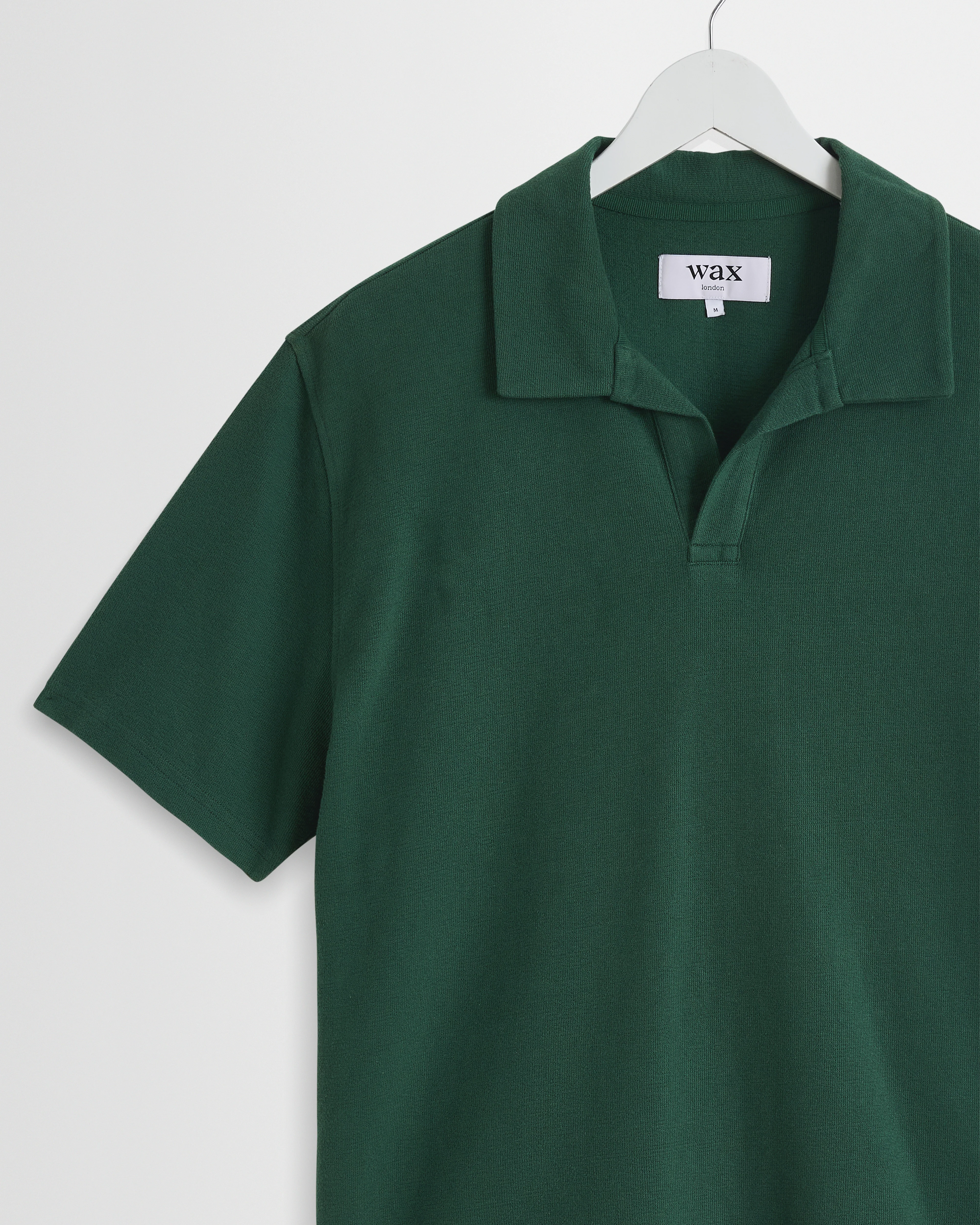Atwood - Dark Green Textured Organic Cotton Polo Shirt - Image 8