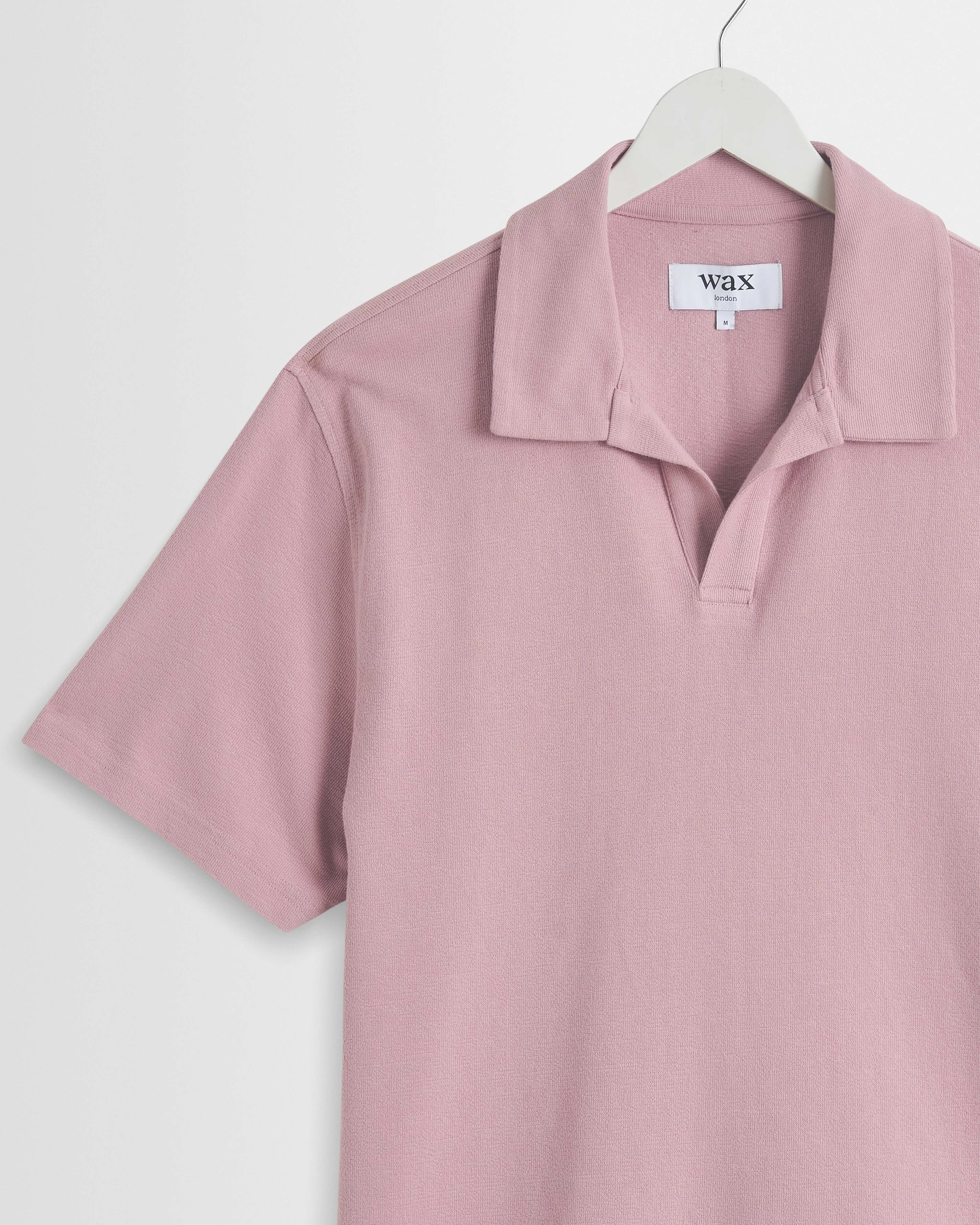 Atwood - Dusty Pink Textured Organic Cotton Polo Shirt - Image 7