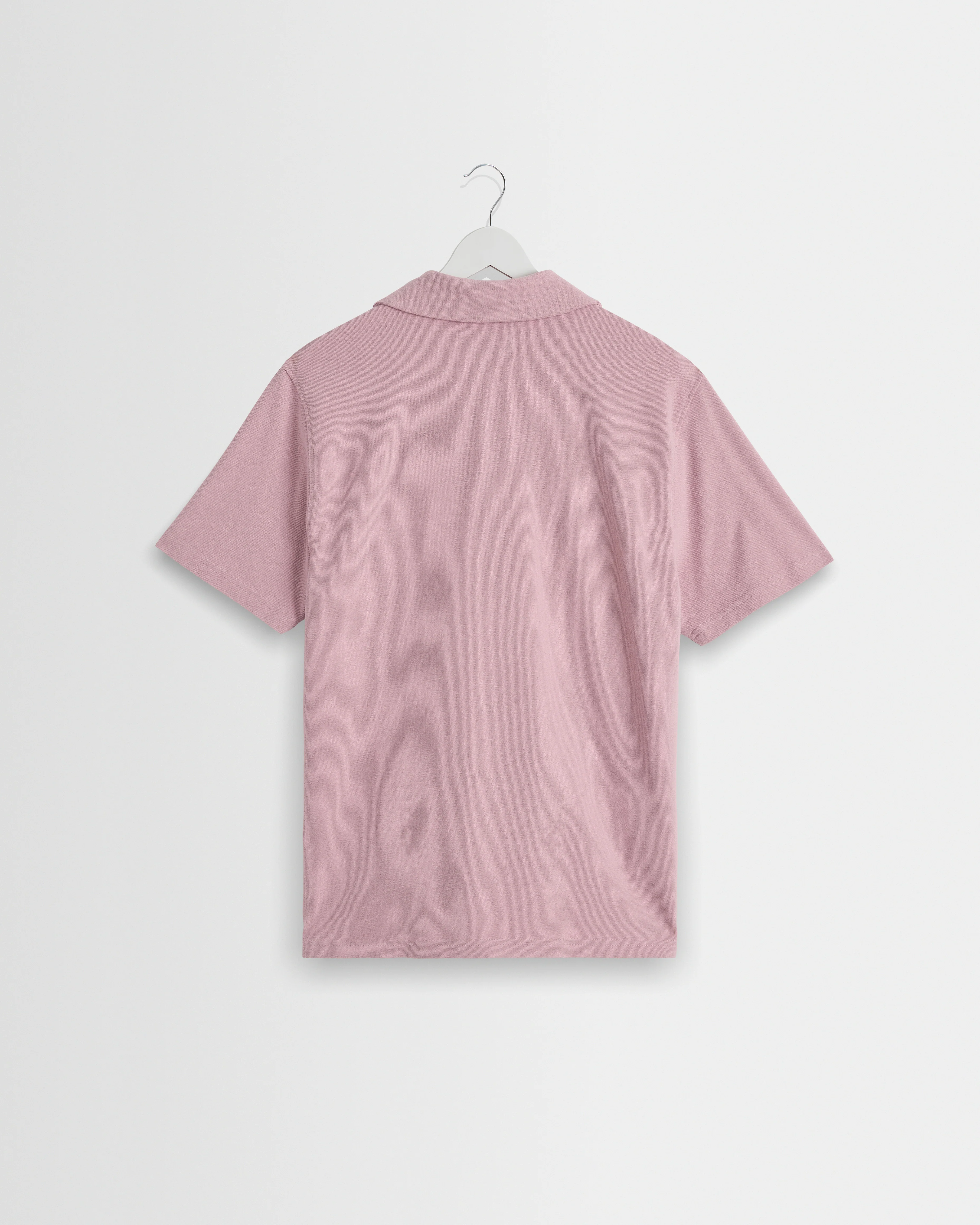Atwood - Dusty Pink Textured Organic Cotton Polo Shirt - Image 8