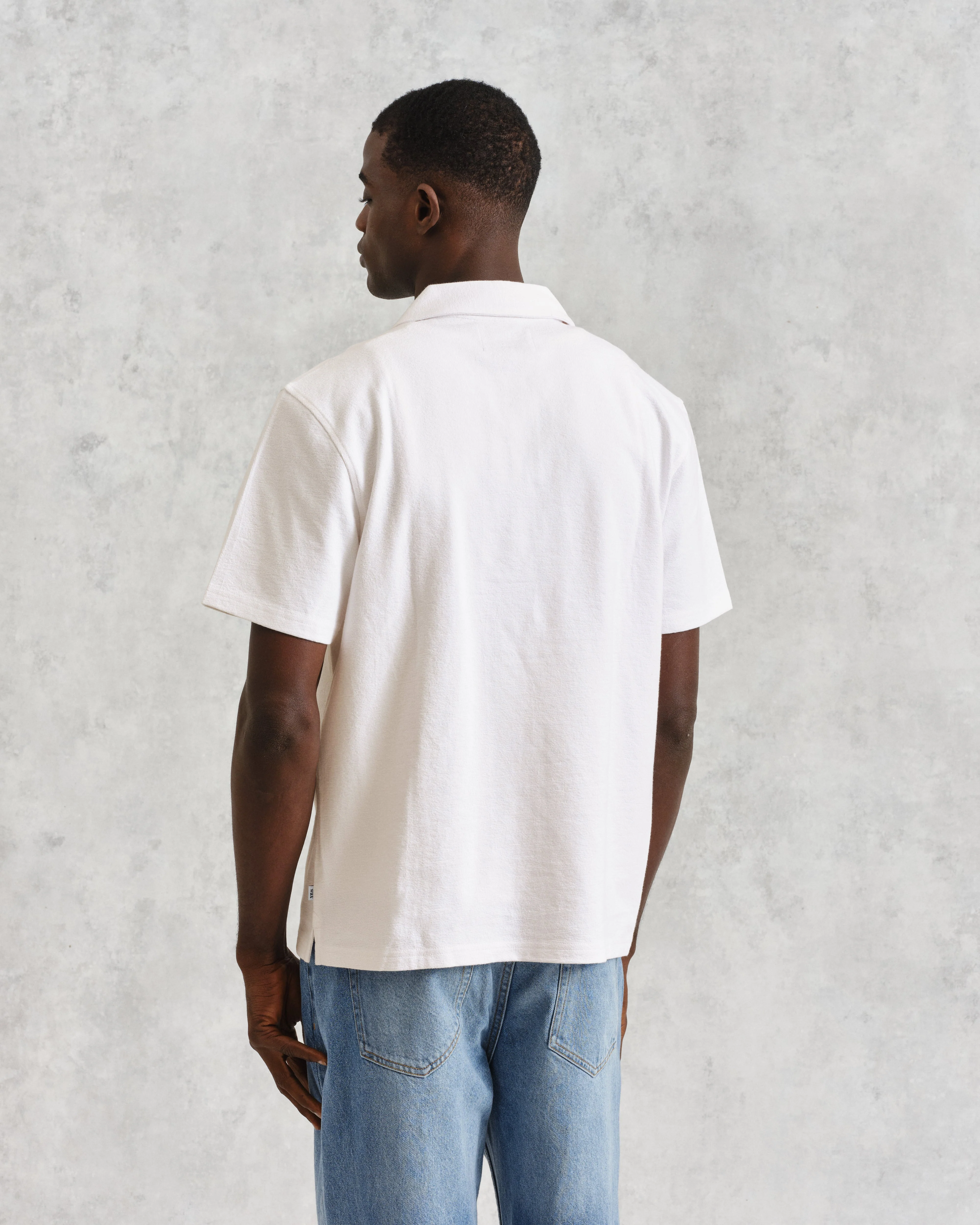 Atwood - Ecru Textured Organic Cotton Polo Shirt - Image 7