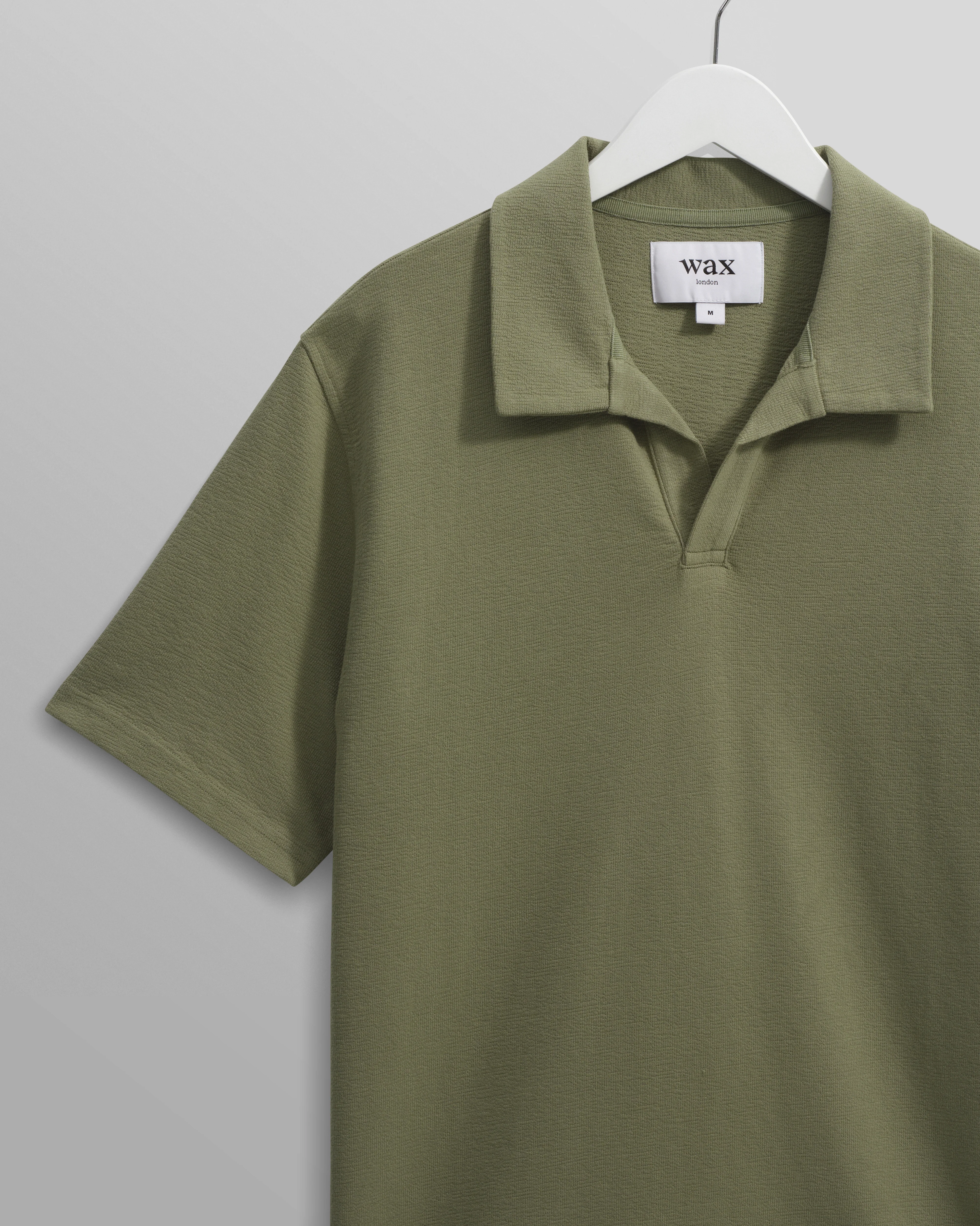 Atwood - Green Textured Organic Cotton Polo Shirt - Image 8