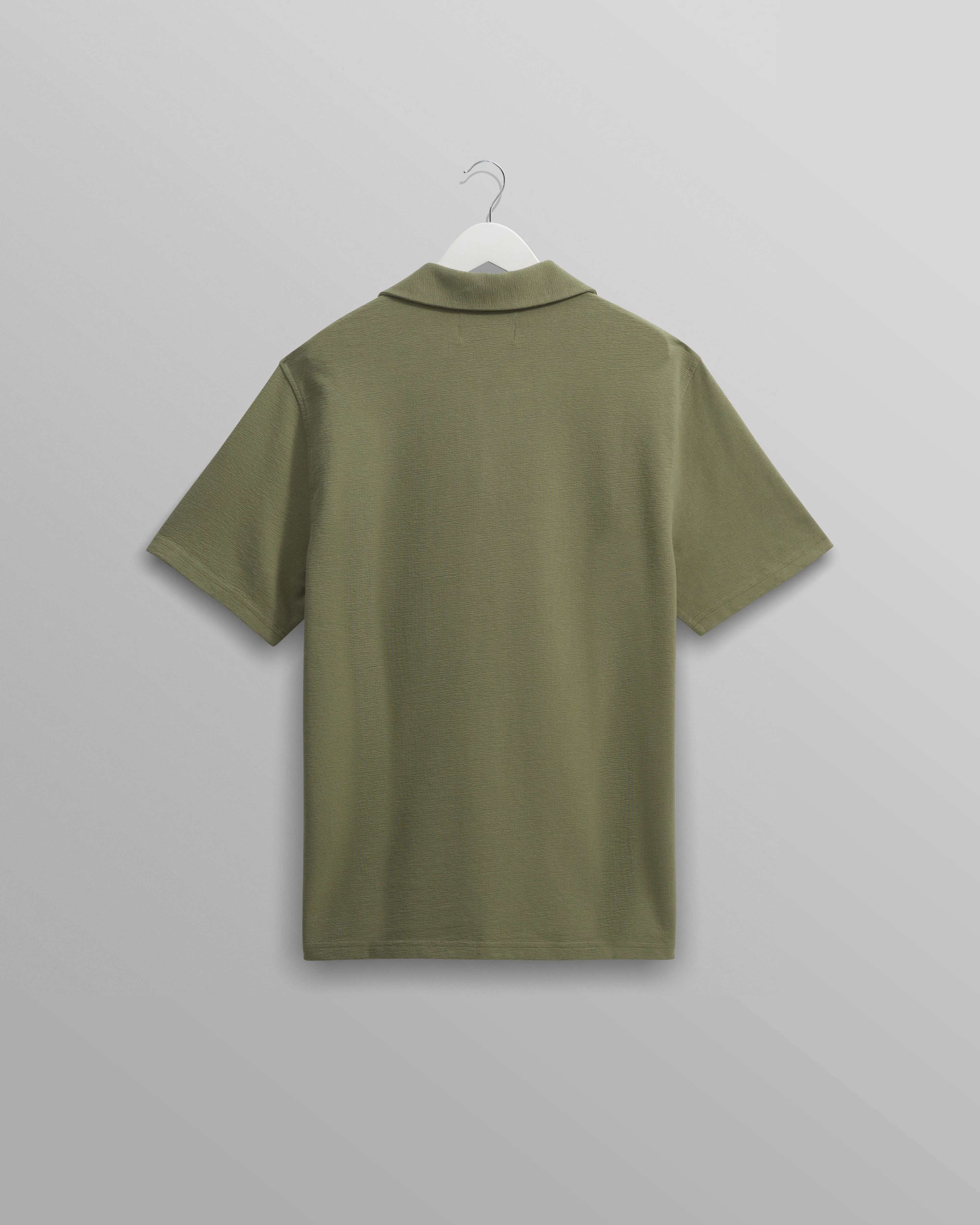 Atwood - Green Textured Organic Cotton Polo Shirt - Image 9