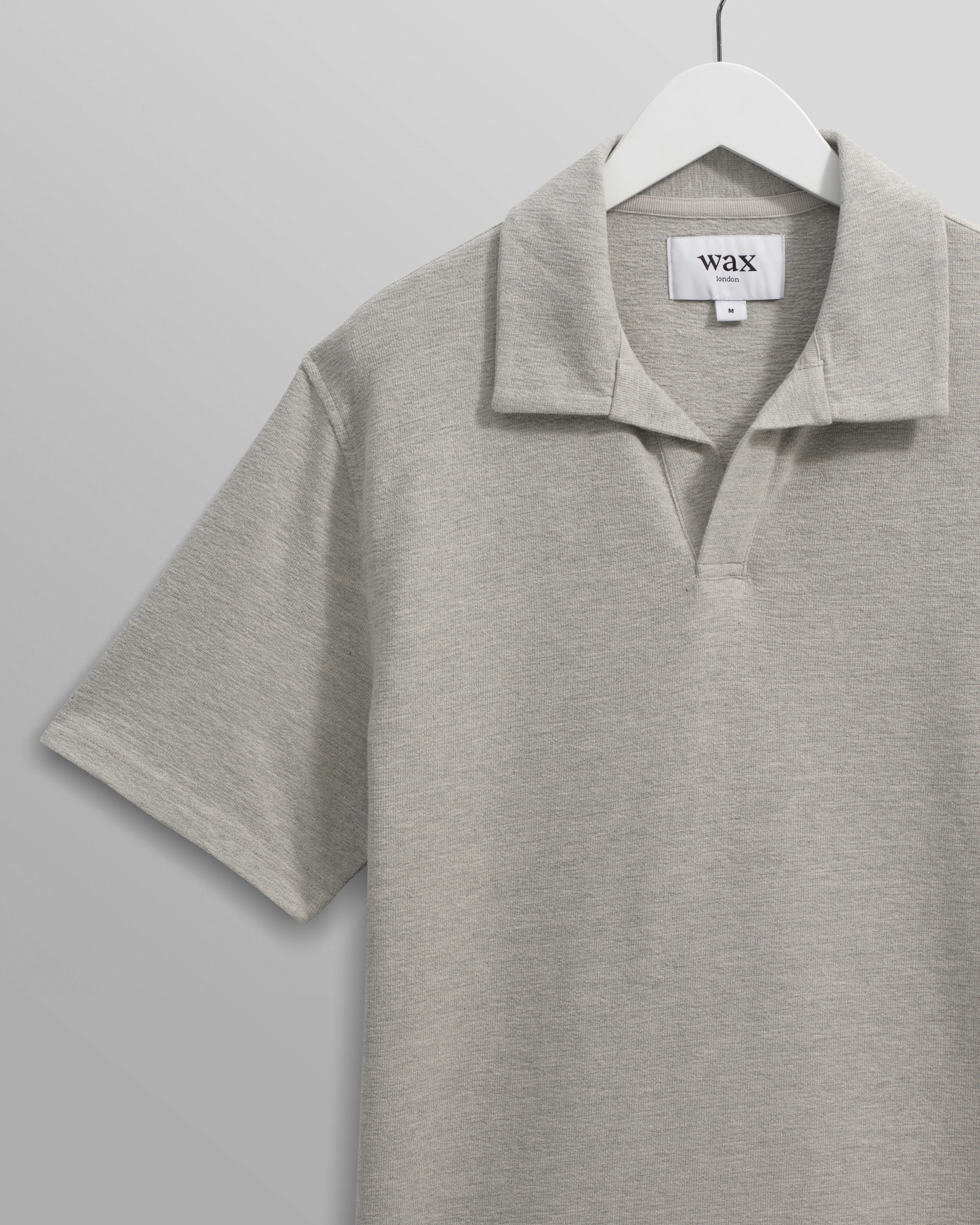 Atwood - Grey Marl Textured Organic Cotton Polo Shirt - Image 8