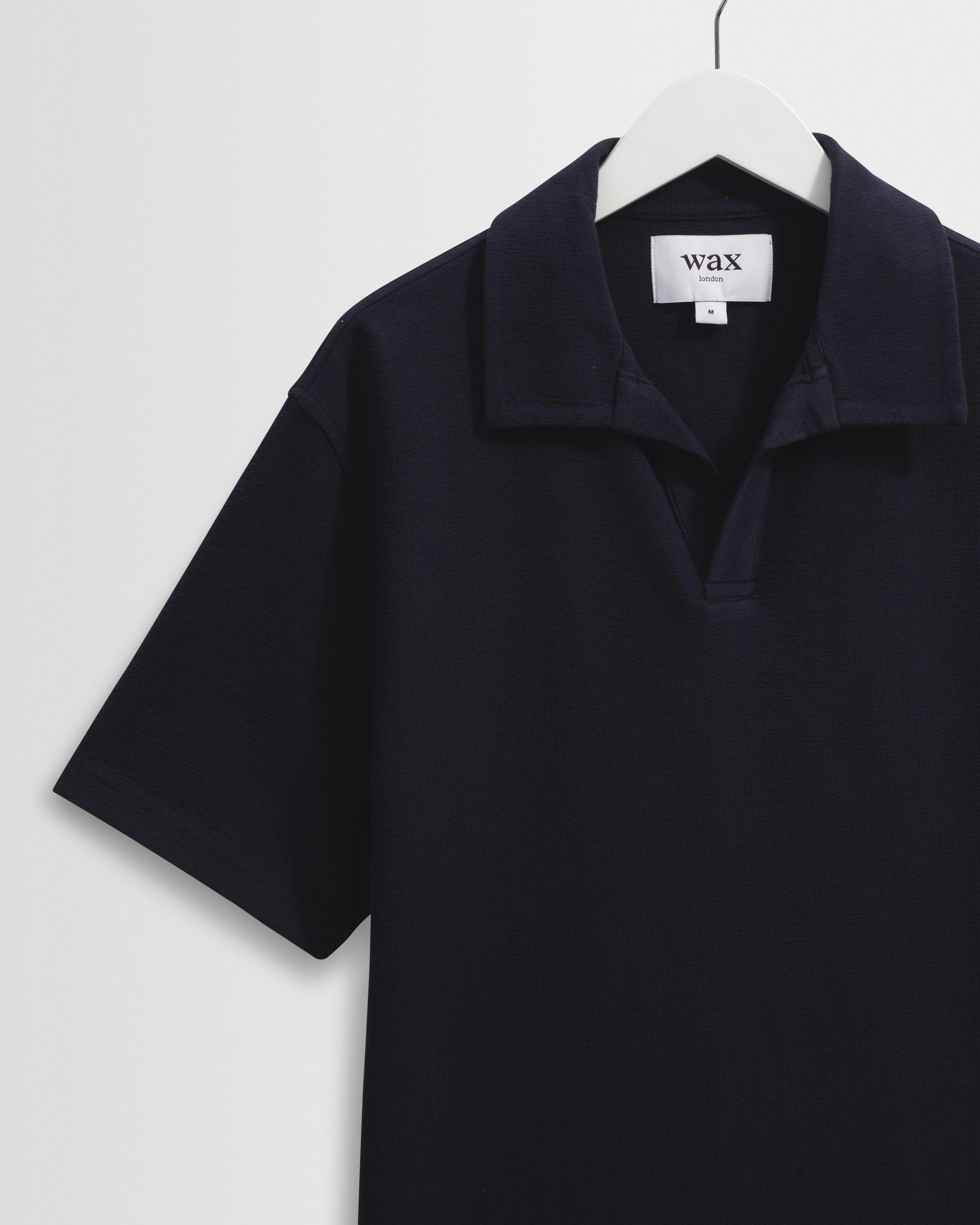 Atwood - Navy Textured Organic Cotton Polo Shirt - Image 8