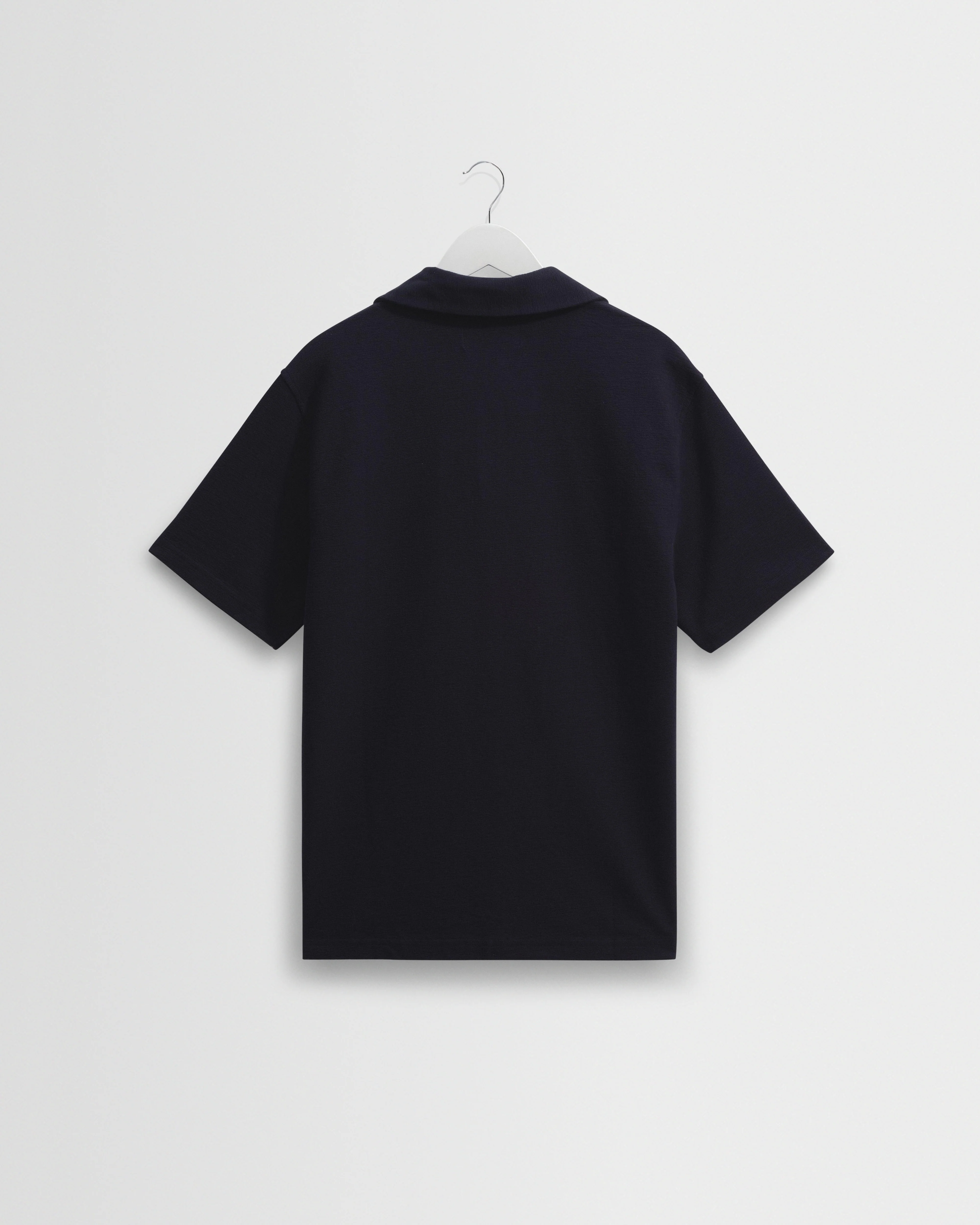 Atwood - Navy Textured Organic Cotton Polo Shirt - Image 9