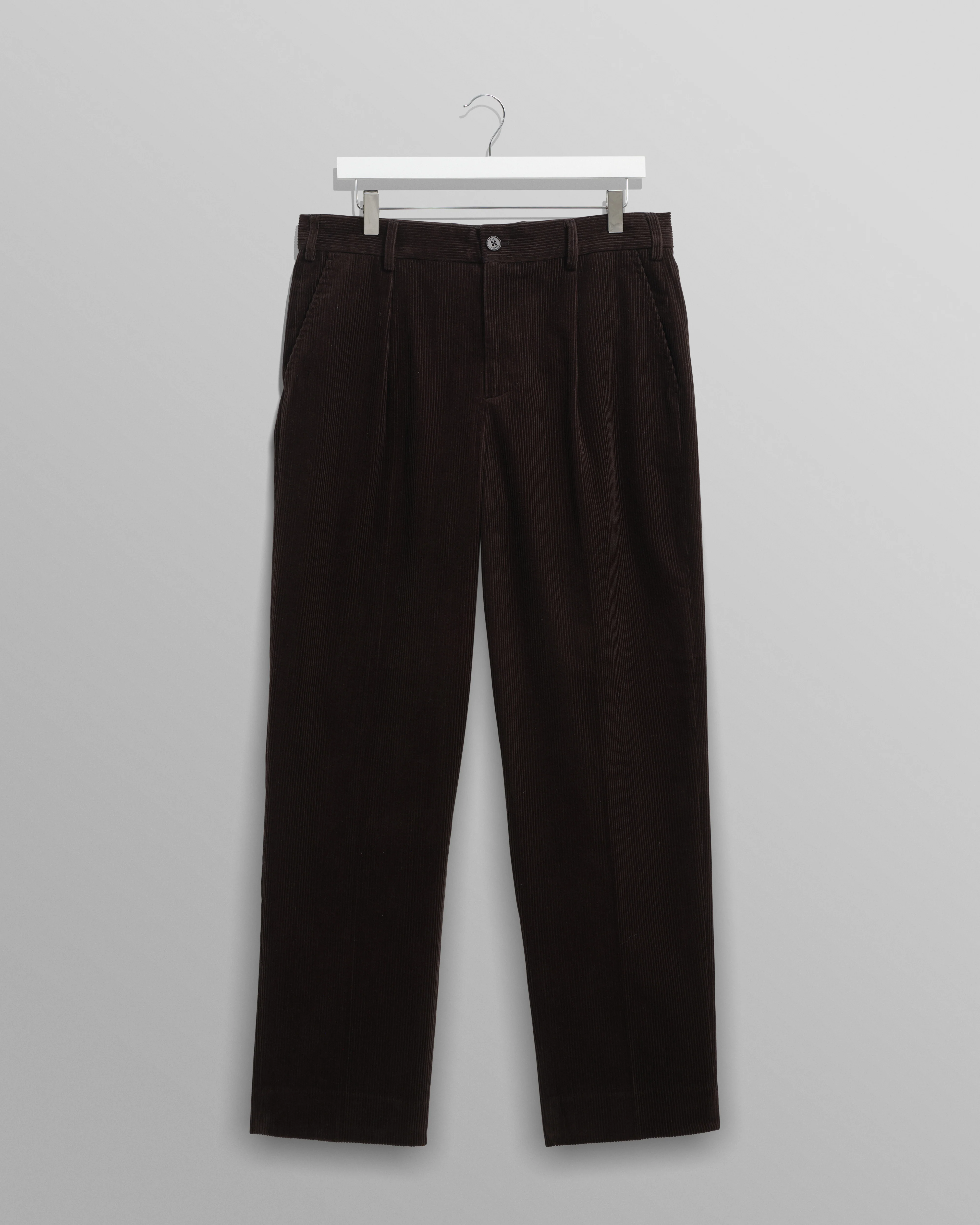 Aubyn - Black Soft Corduroy Pleated Trousers