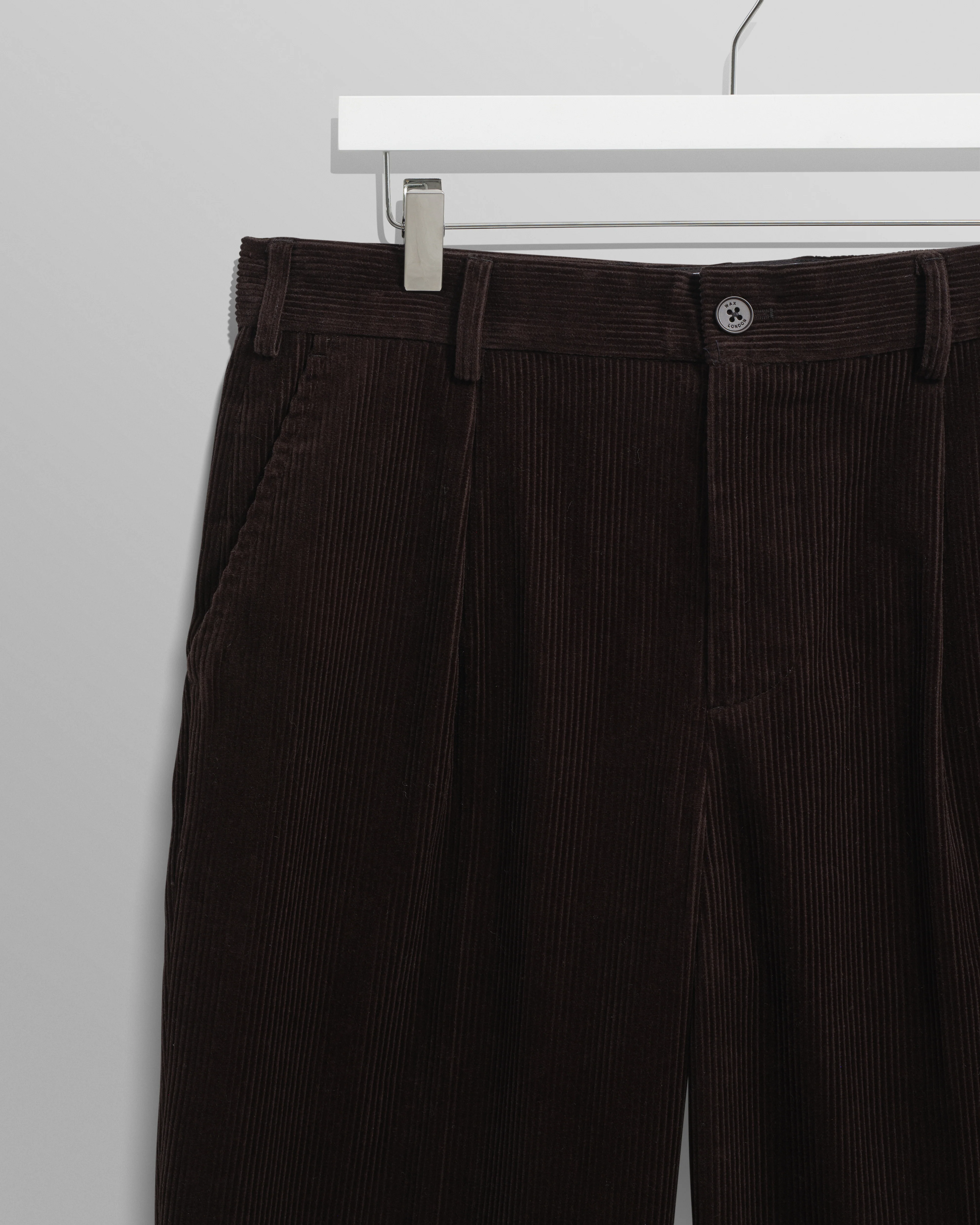 Aubyn - Black Soft Corduroy Pleated Trousers - Image 7