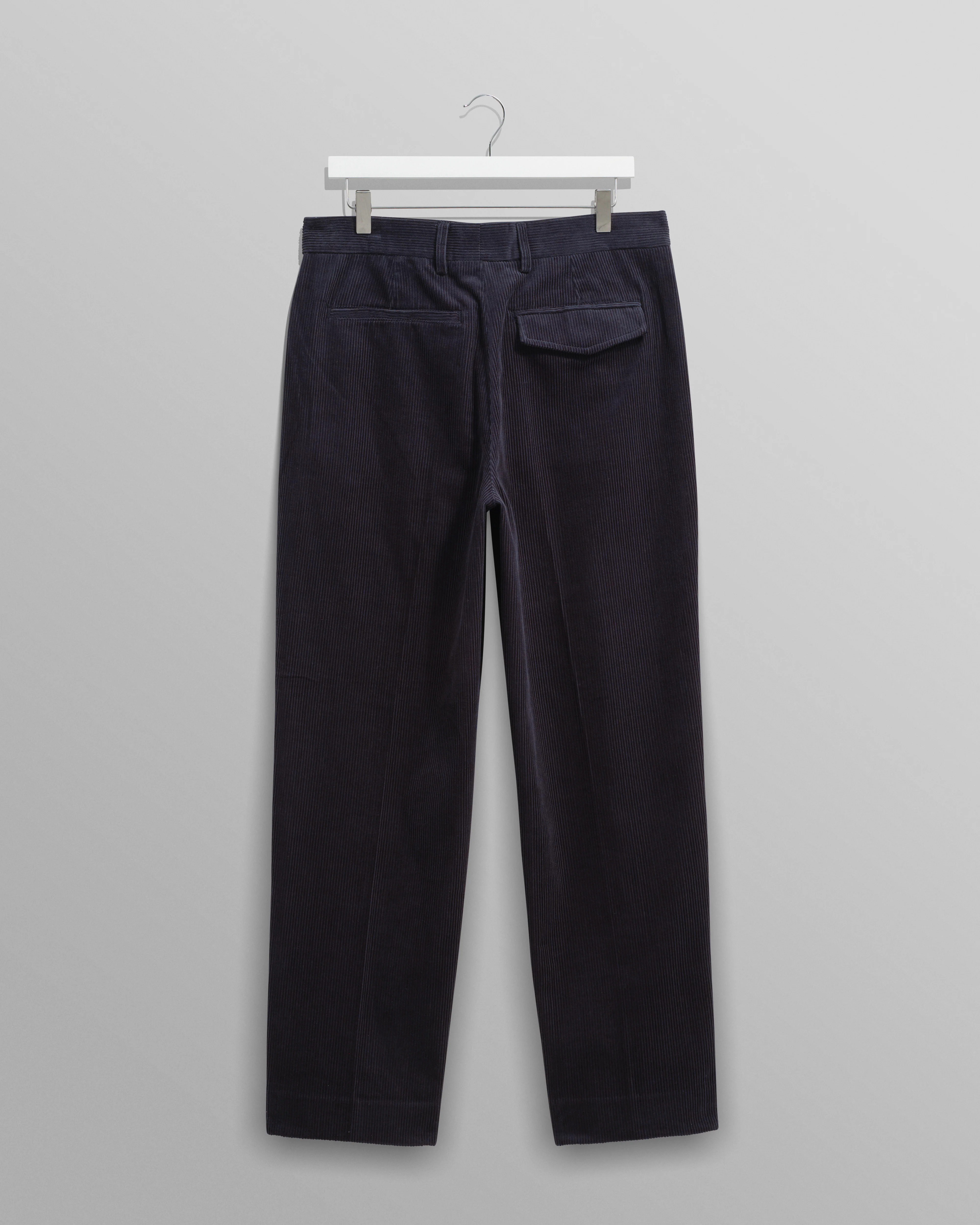 Aubyn - Navy Soft Corduroy Pleated Trousers - Image 8