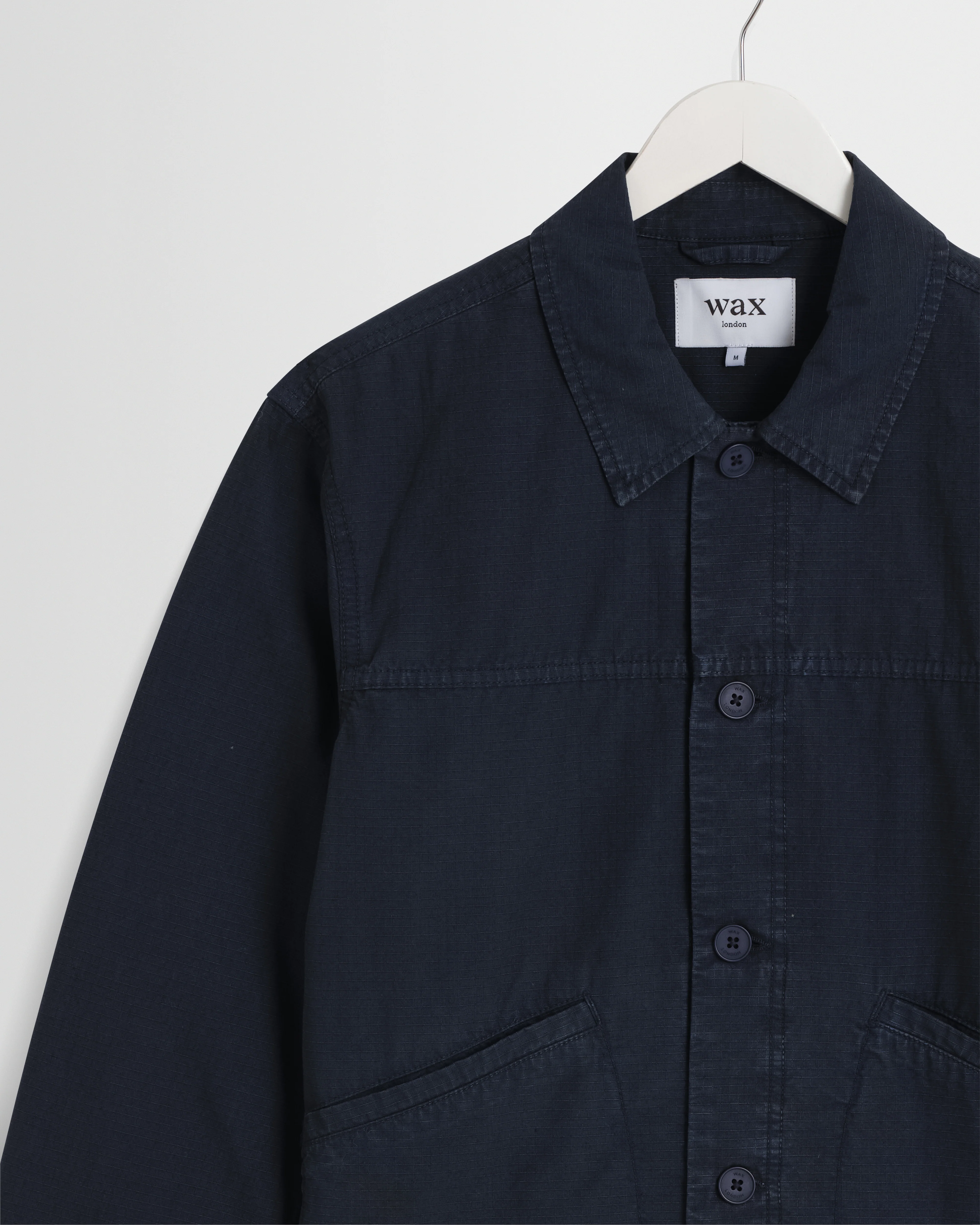Barton - Navy Organic Cotton Ripstop Jacket - Image 7