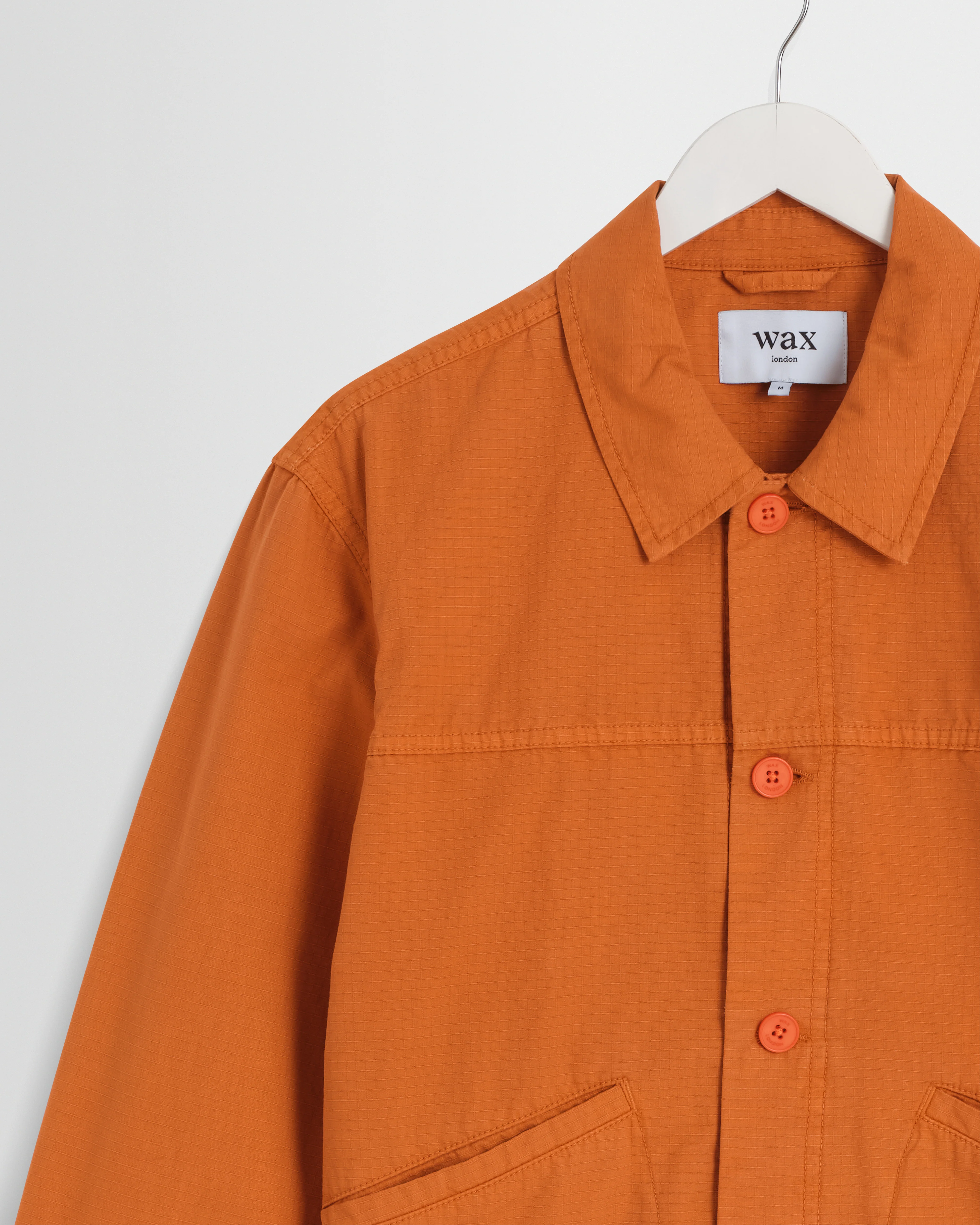 Barton - Orange Organic Cotton Ripstop Jacket - Image 7