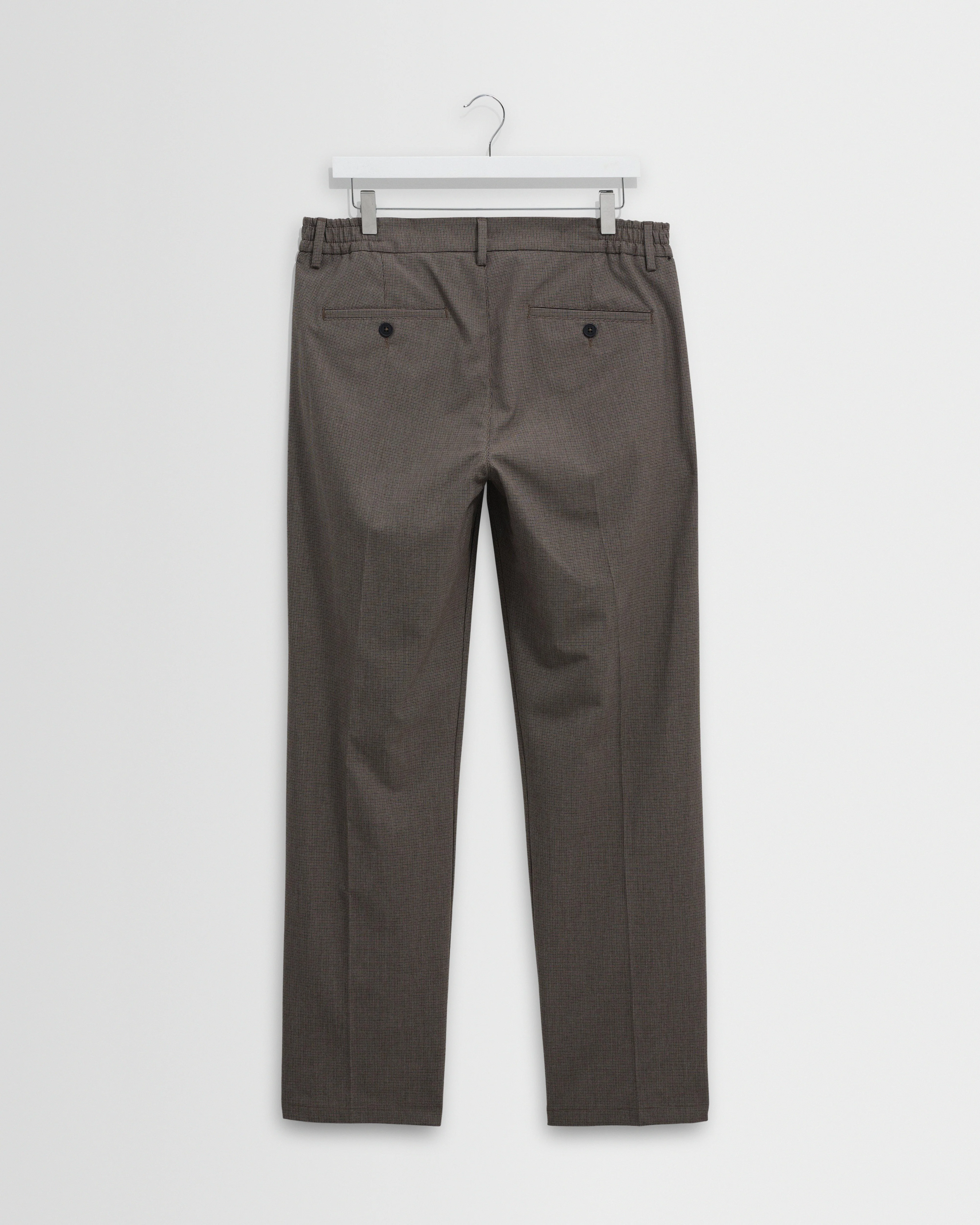 Bayham - Brown Micro Puppytooth Trousers - Image 9
