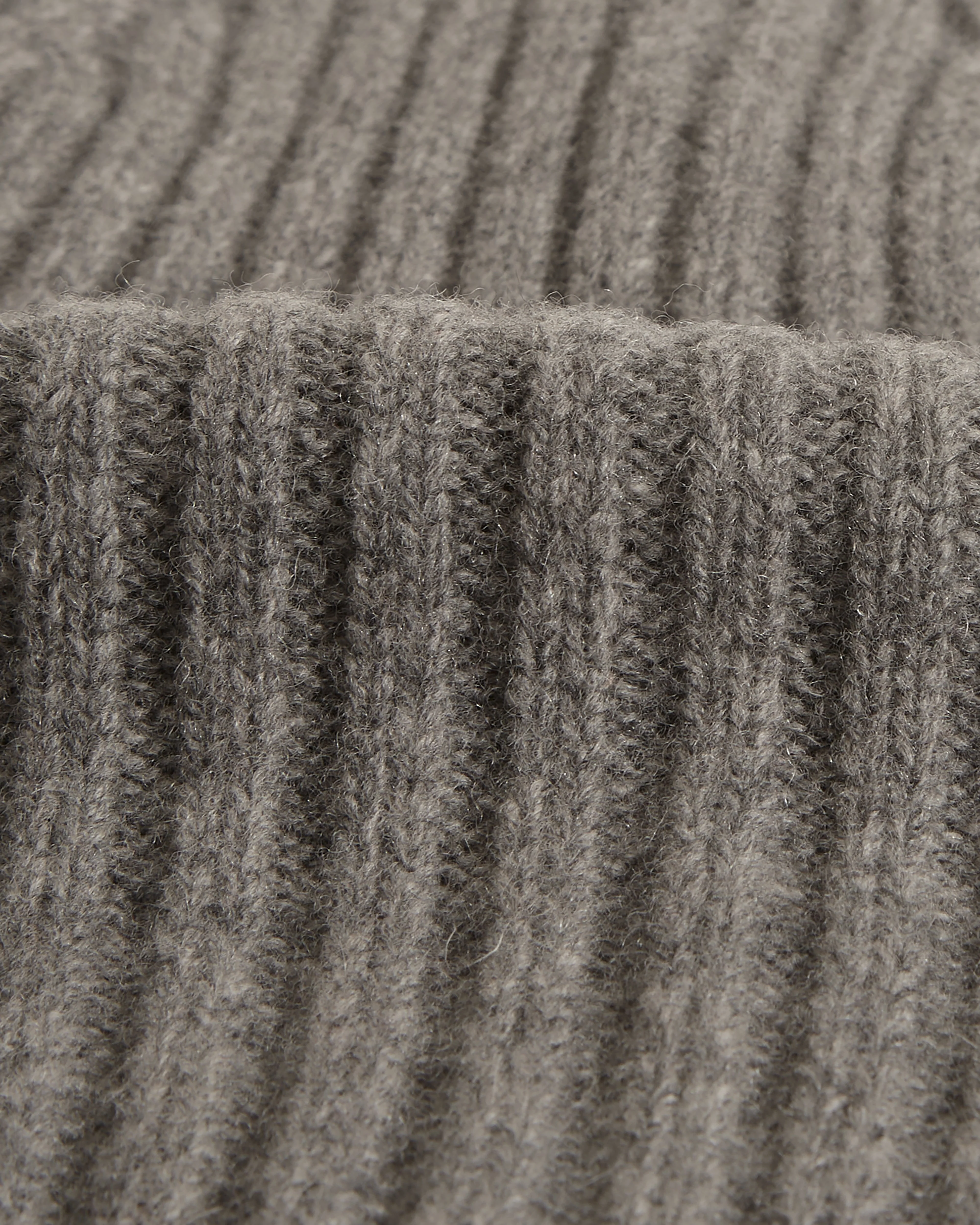 Belvoir - Grey Wool Fisherman Beanie - Image 3