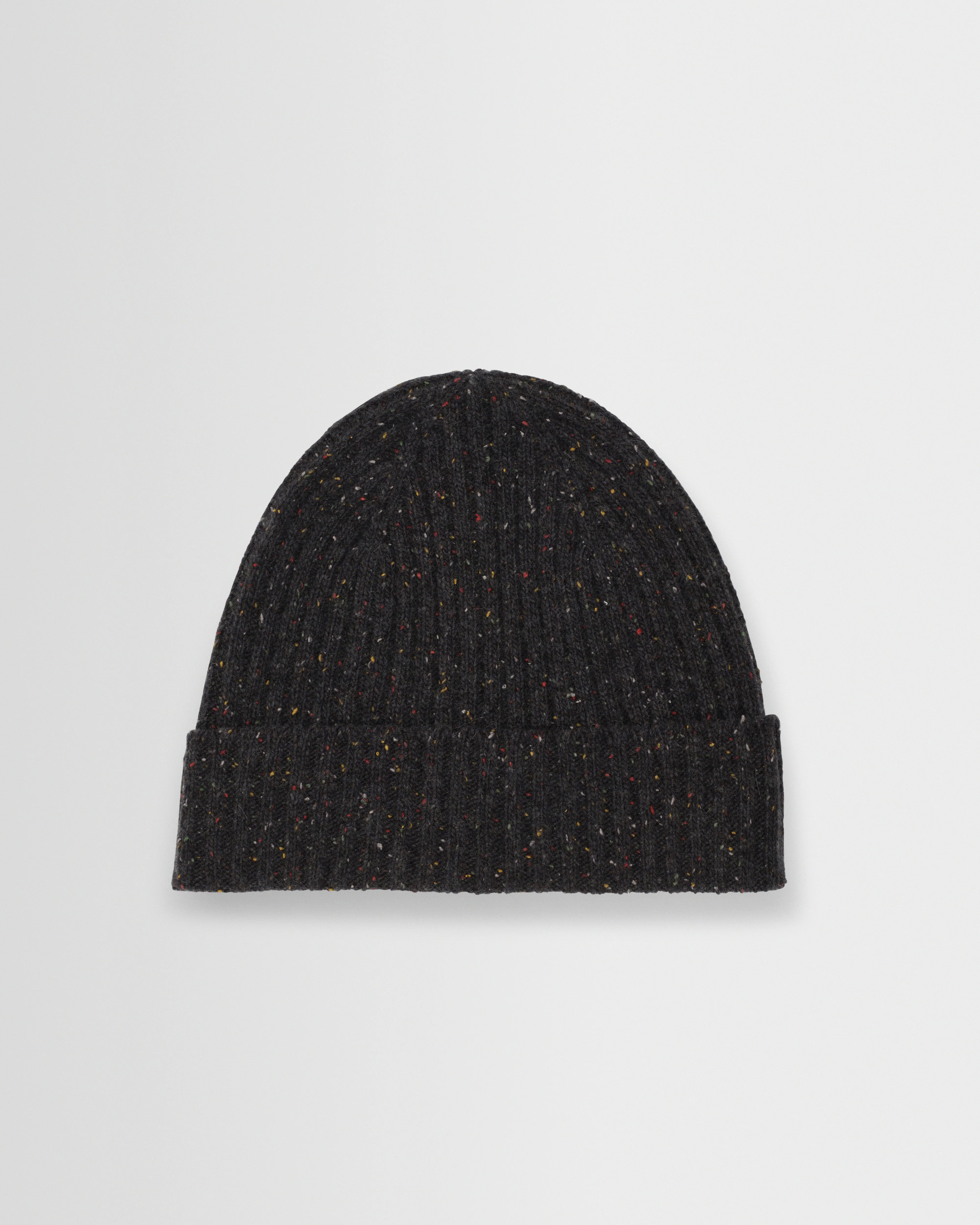 Brook - Charcoal Donegal Single Rib Wool Beanie