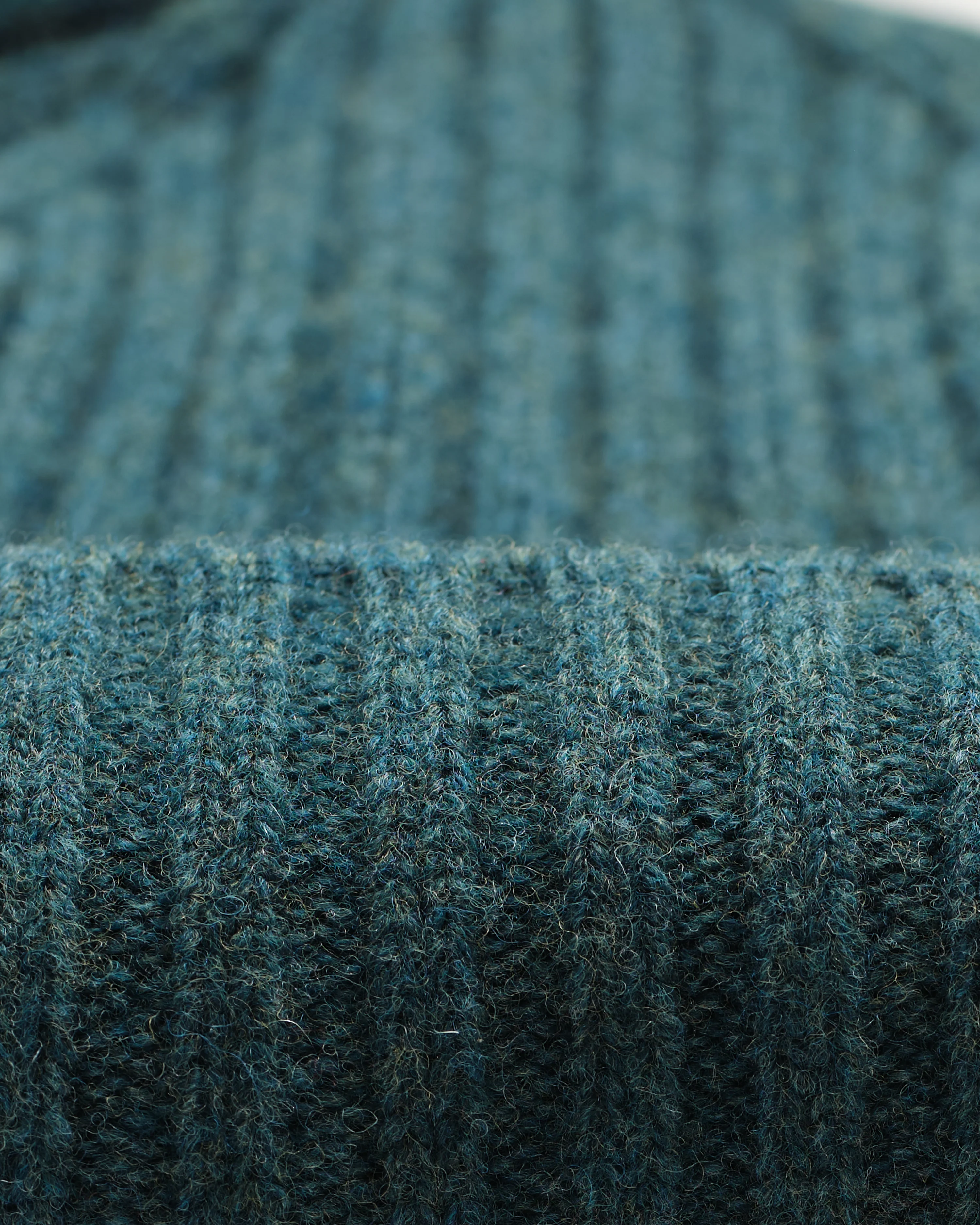 Brook - Forest Green Single Rib Wool Beanie - Image 3