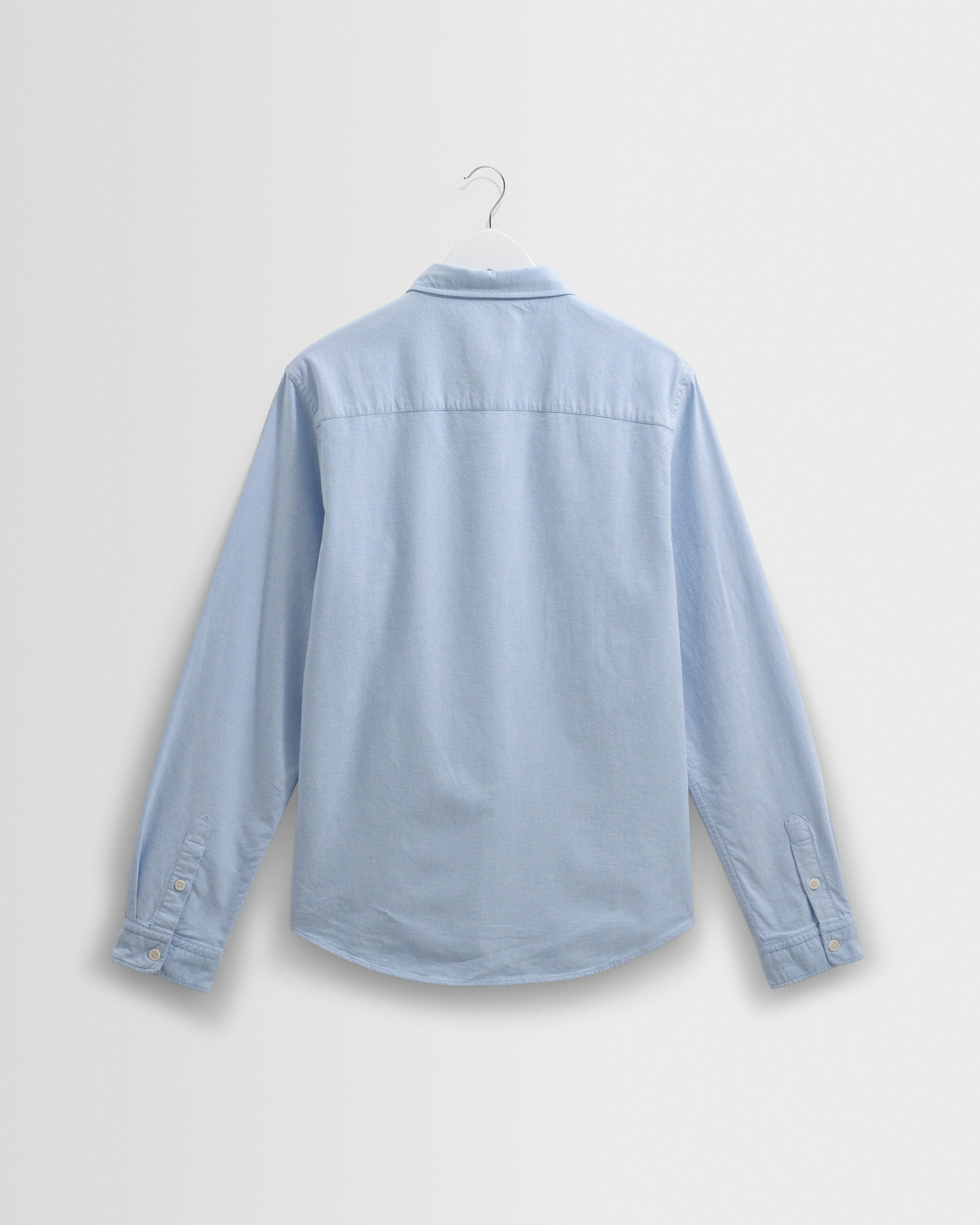 Caspian - Pale Blue Cotton Oxford Shirt - Image 8