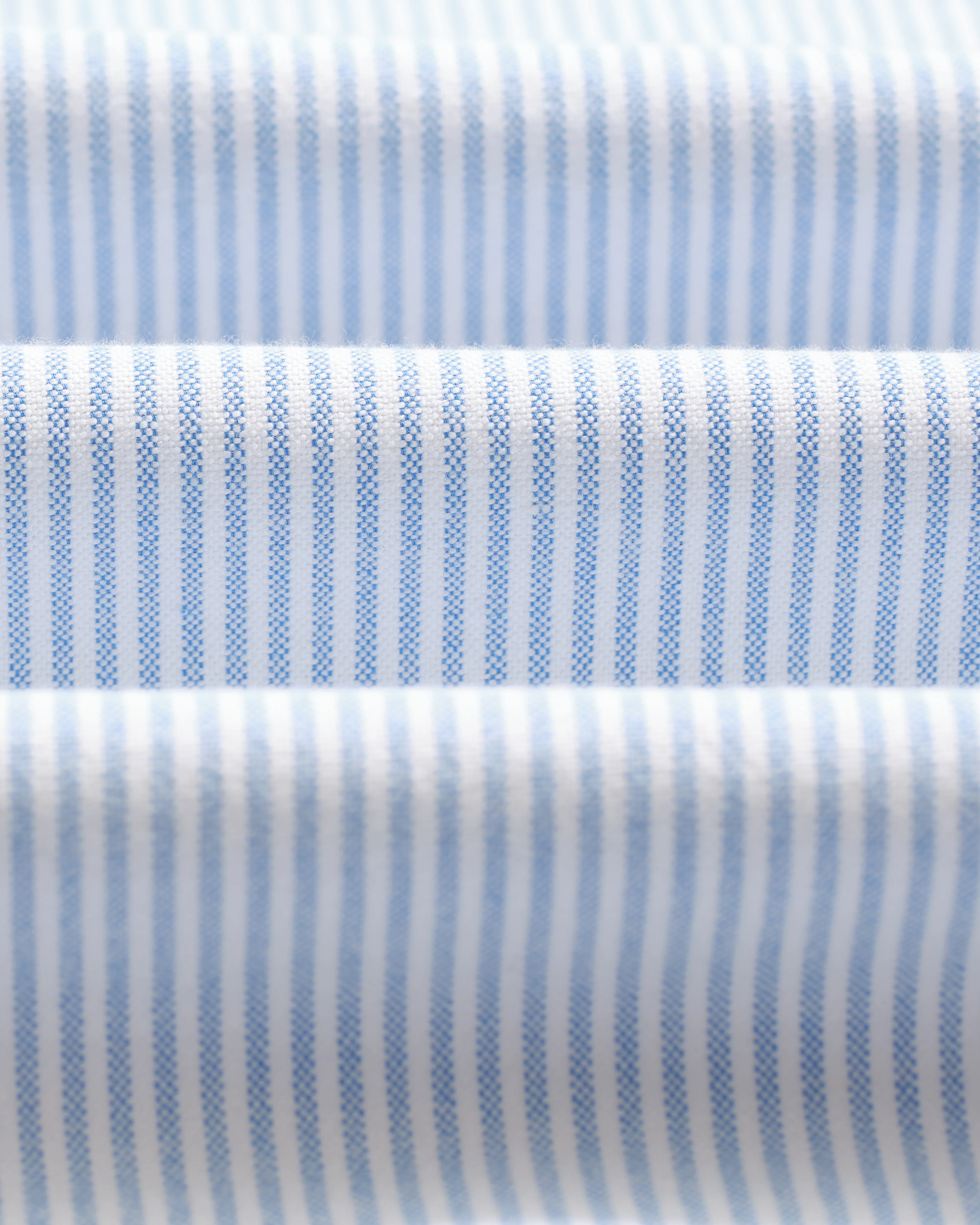 Caspian - White And Blue Stripe Cotton Oxford Shirt - Image 9