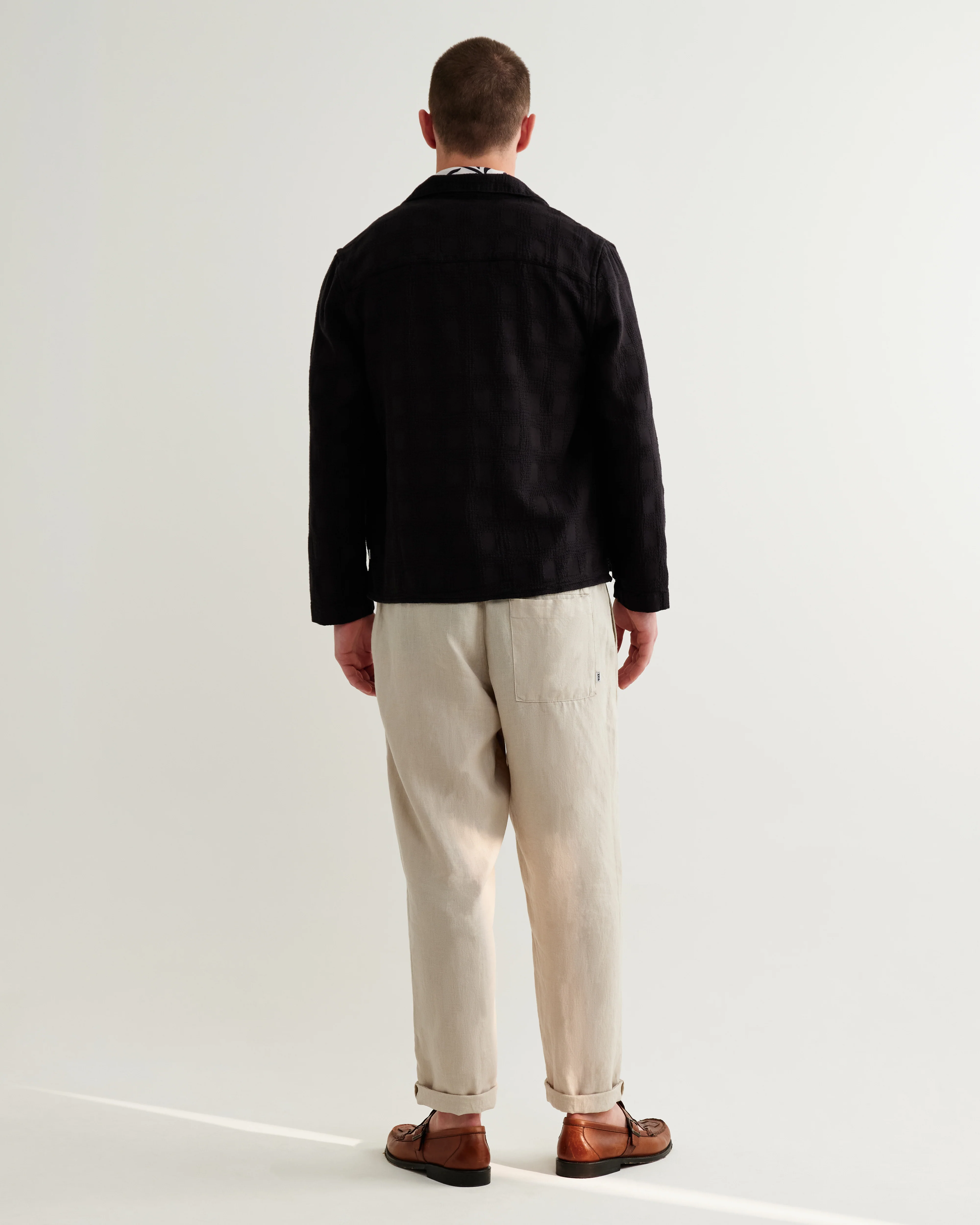 Corey - Black Dobby Check Cotton Shirt - Image 6