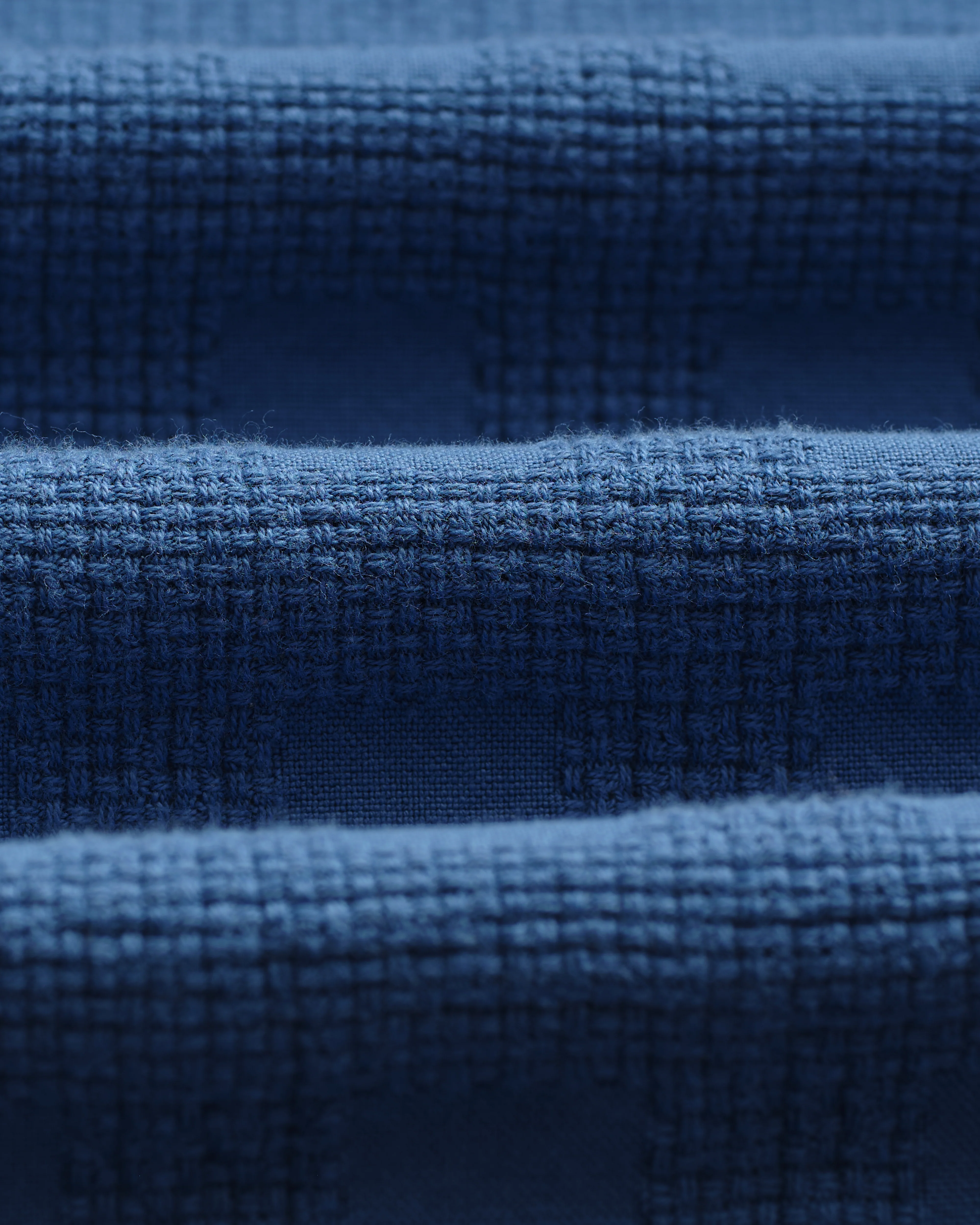 Corey - Blue Dobby Check Cotton Shirt - Image 10