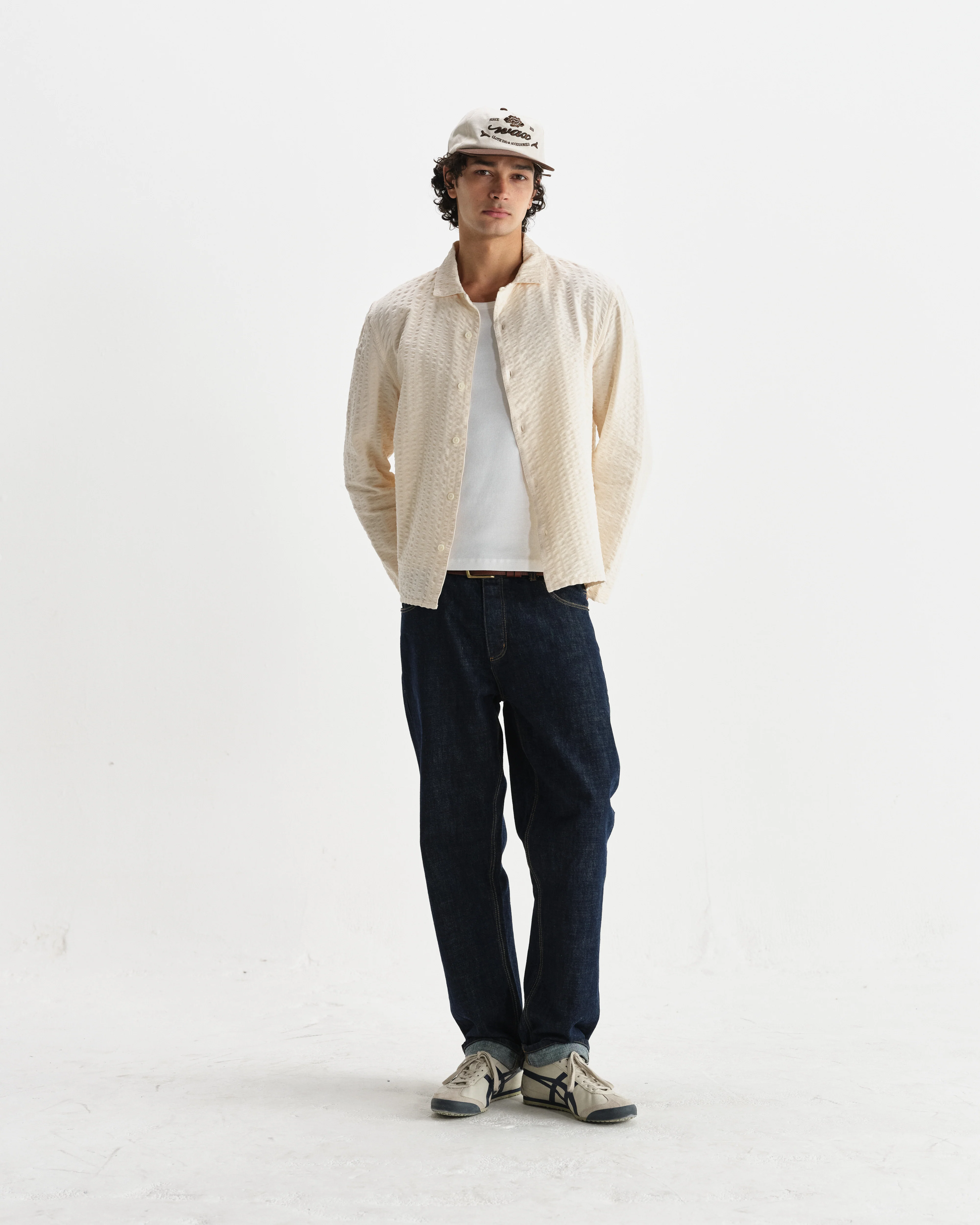Corey - Stone Seersucker Corduroy Shirt - Image 4