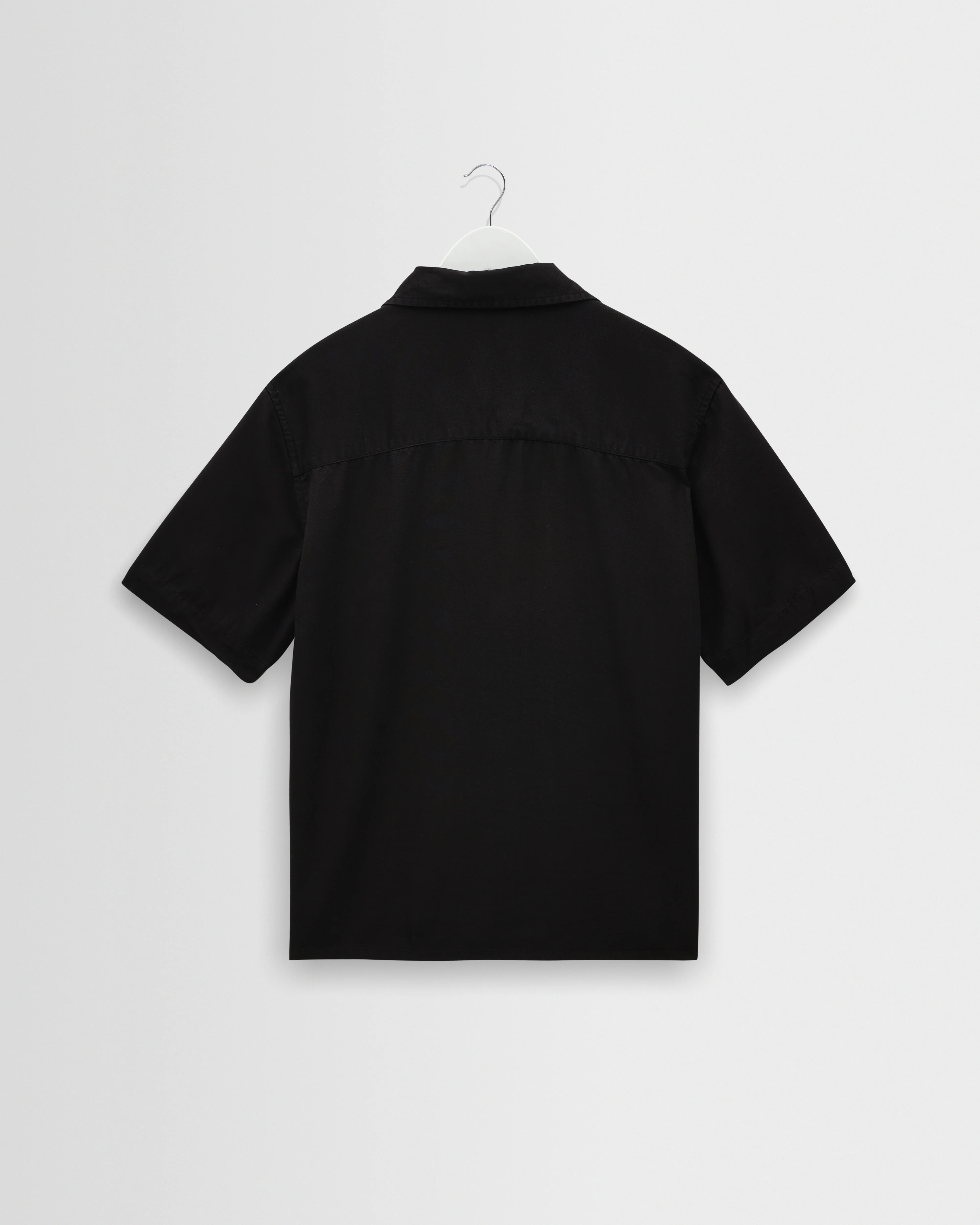 Curzon - Black Lyocell Twill Short-Sleeve Shirt - Image 9