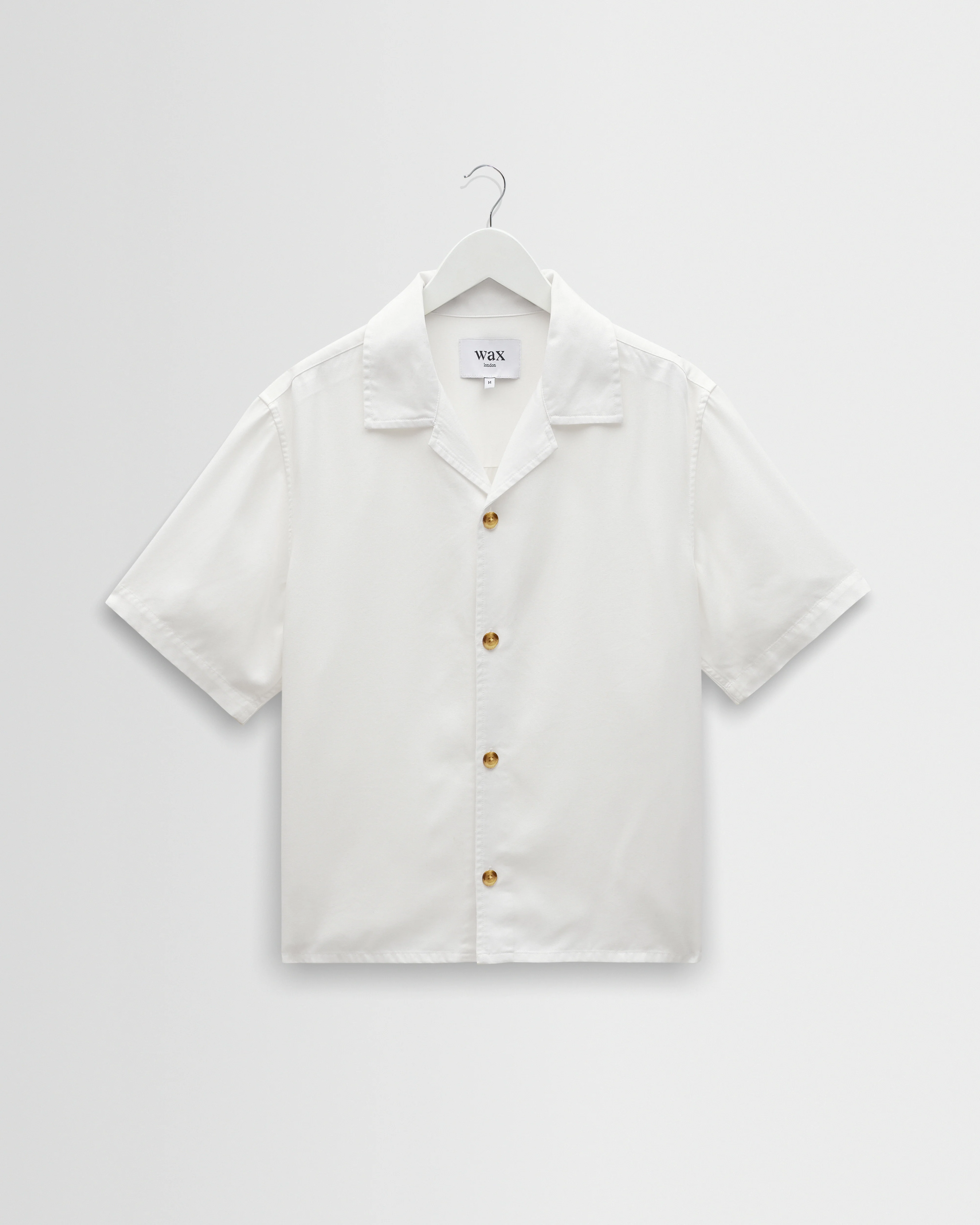 Curzon - Off White Lyocell Twill Short-Sleeve Shirt