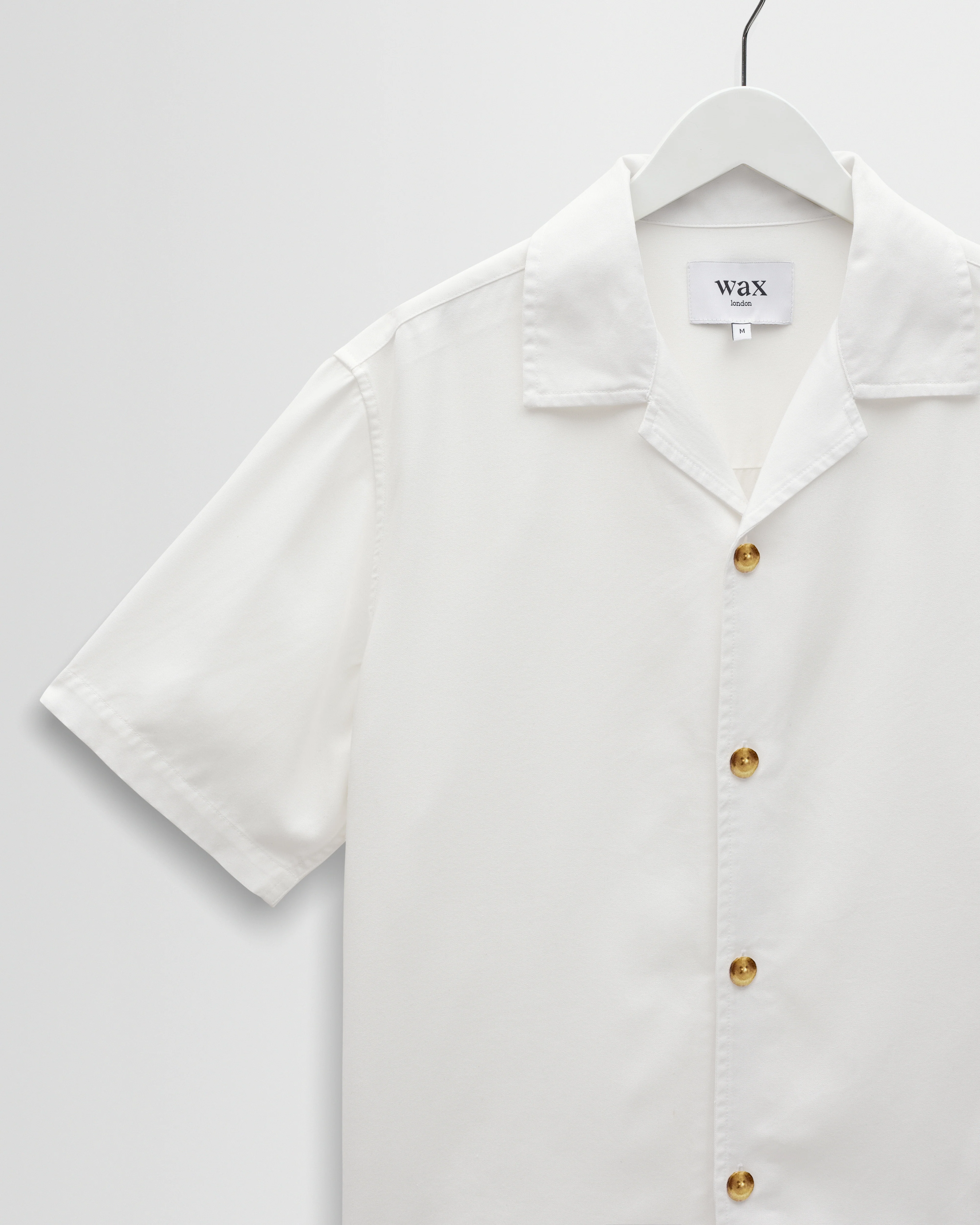 Curzon - Off White Lyocell Twill Short-Sleeve Shirt - Image 9