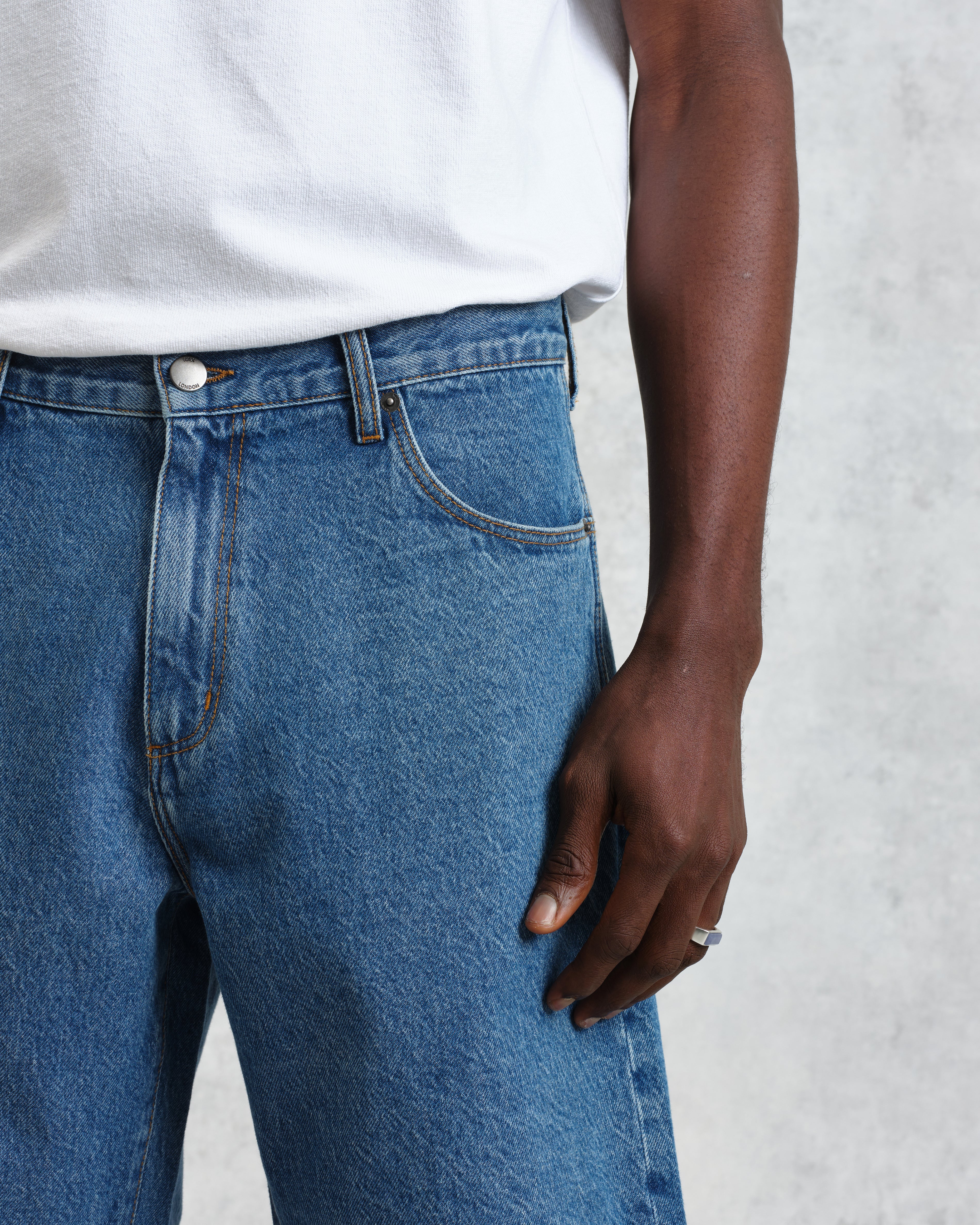 Dalston - Mid-Blue Denim Shorts - Image 4