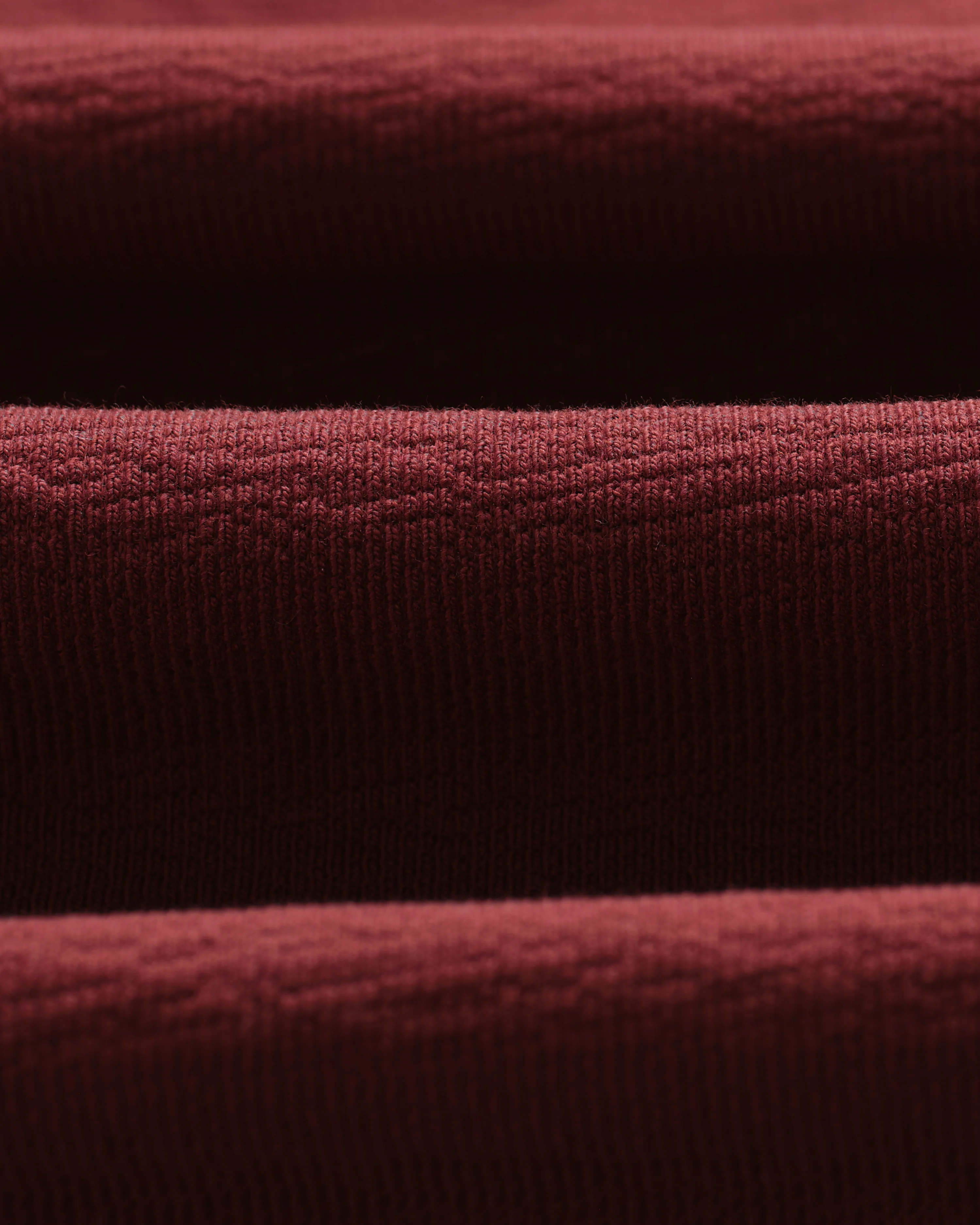 Dean - Burgundy Textured Organic Cotton T-Shirt - Image 9