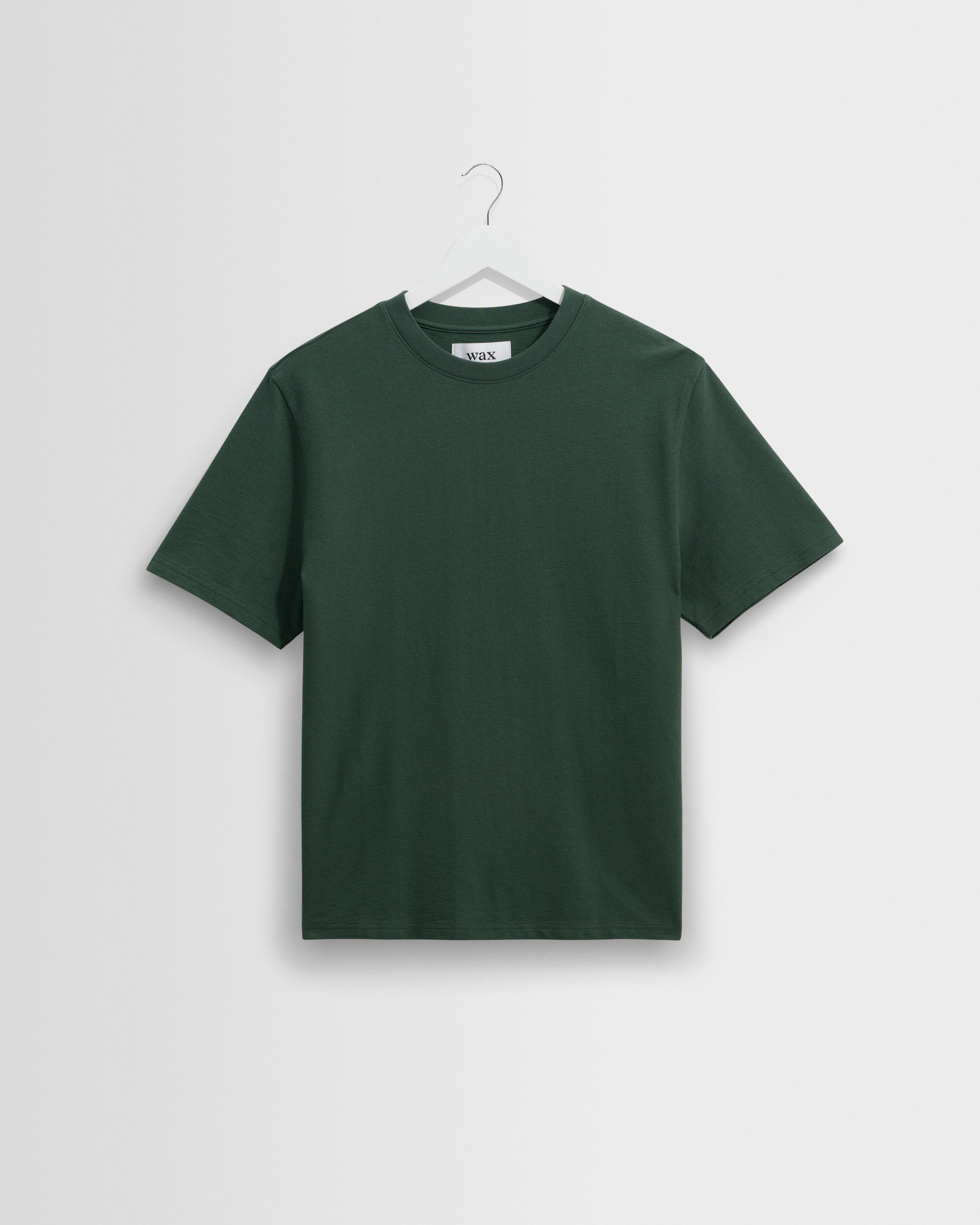 Dean - Dark Green Textured Organic Cotton T-Shirt
