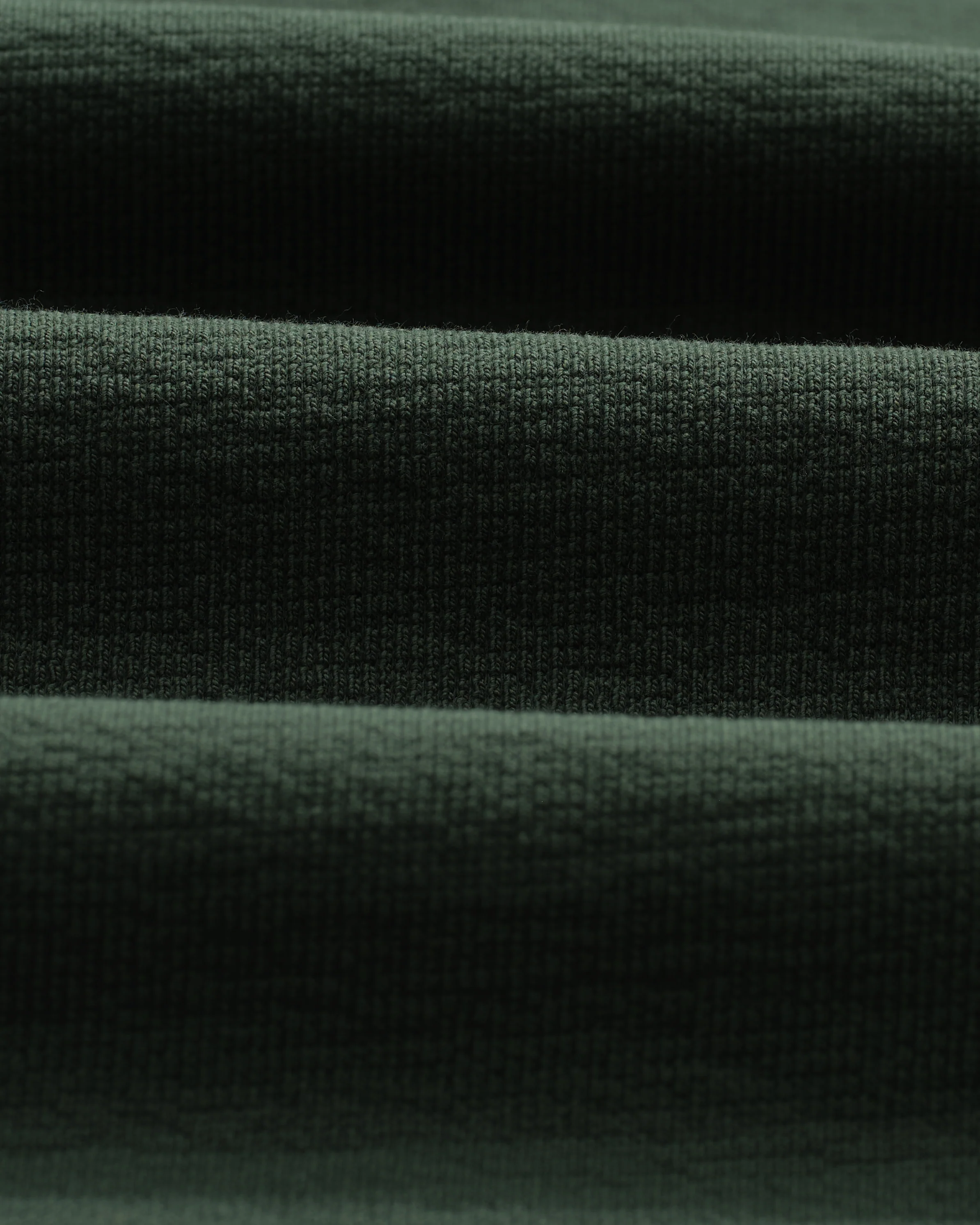 Dean - Dark Green Textured Organic Cotton T-Shirt - Image 9