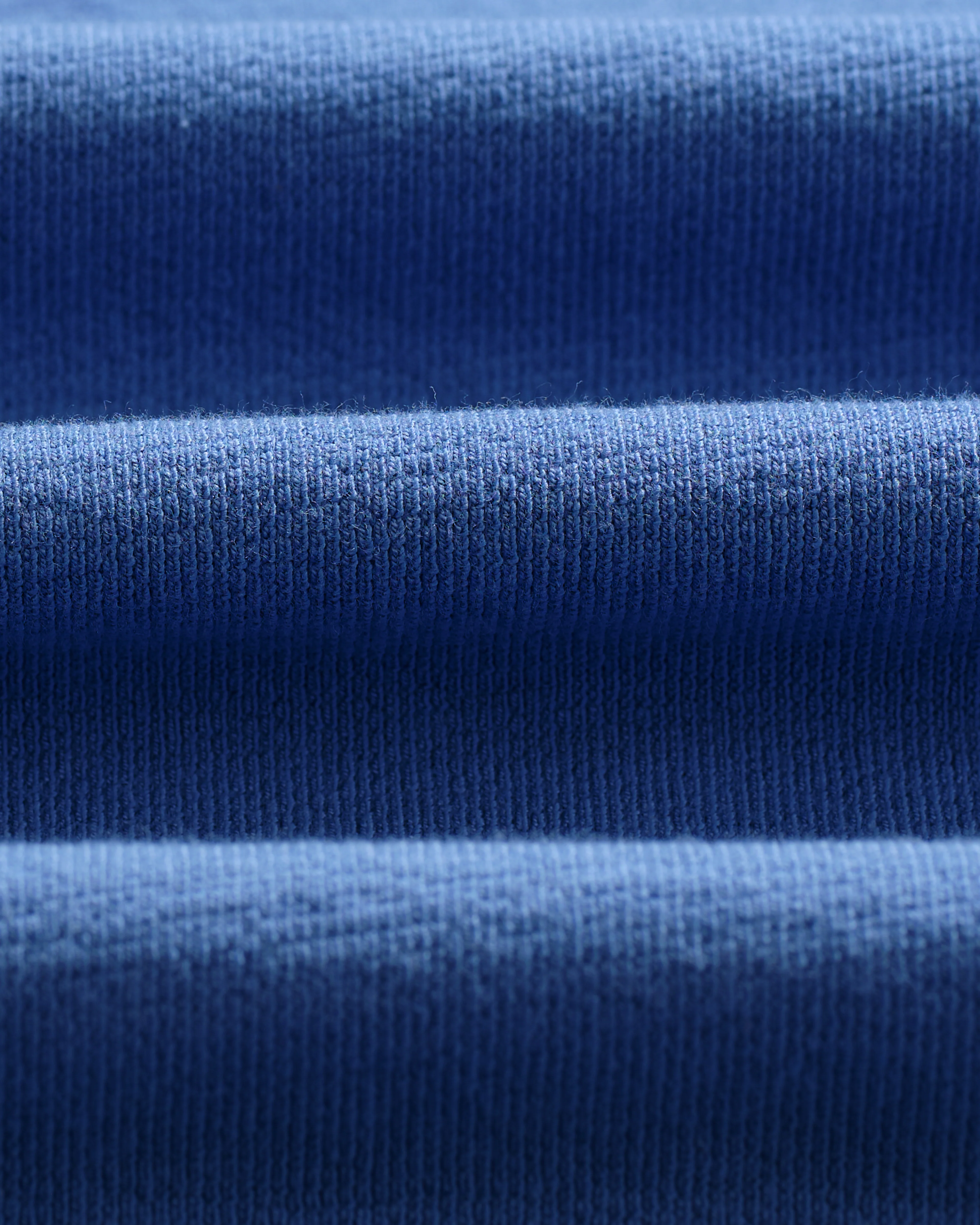 Dean - French Blue Textured Organic Cotton T-Shirt - Image 9