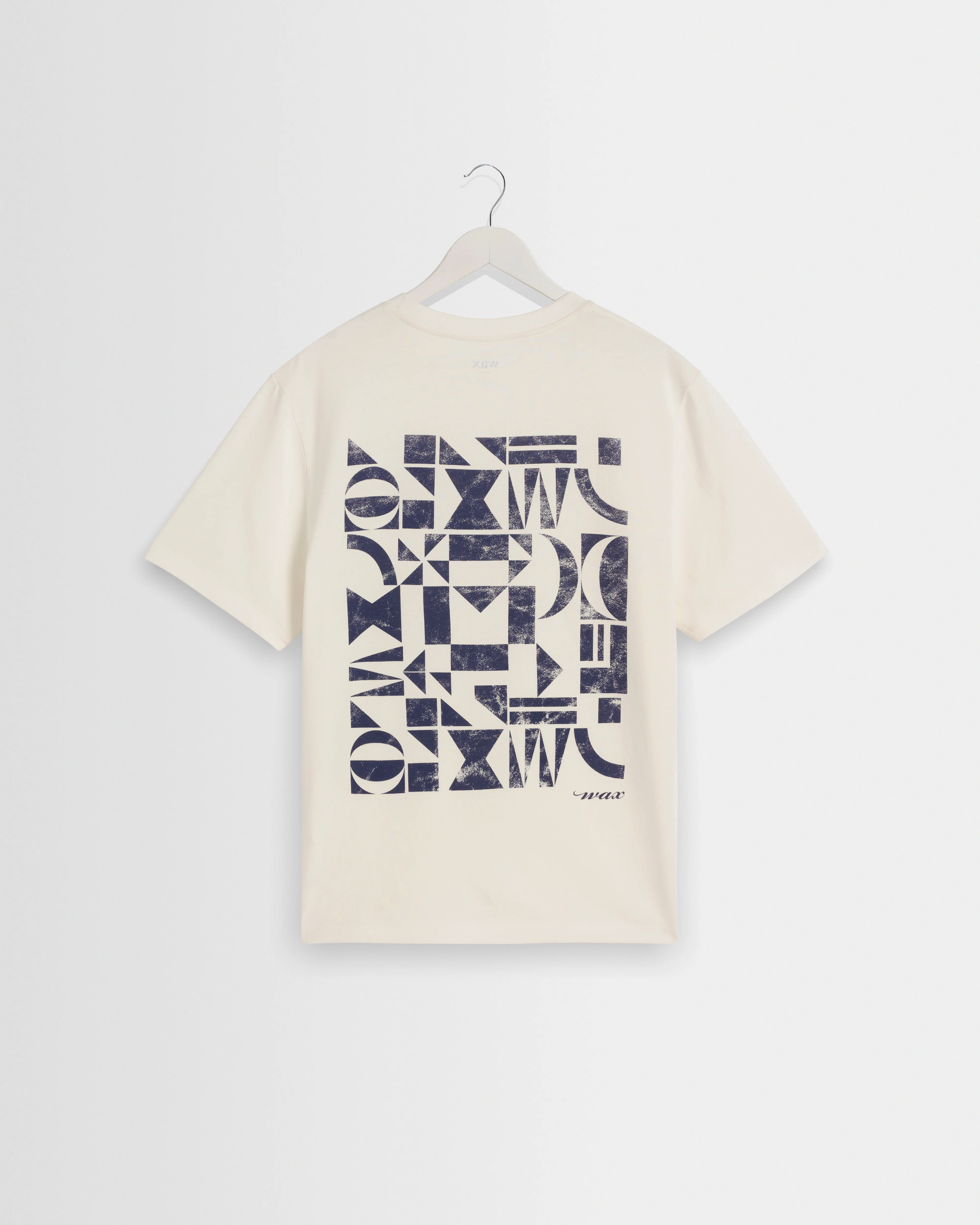 Dean - Off White Geometric Repeat T-Shirt