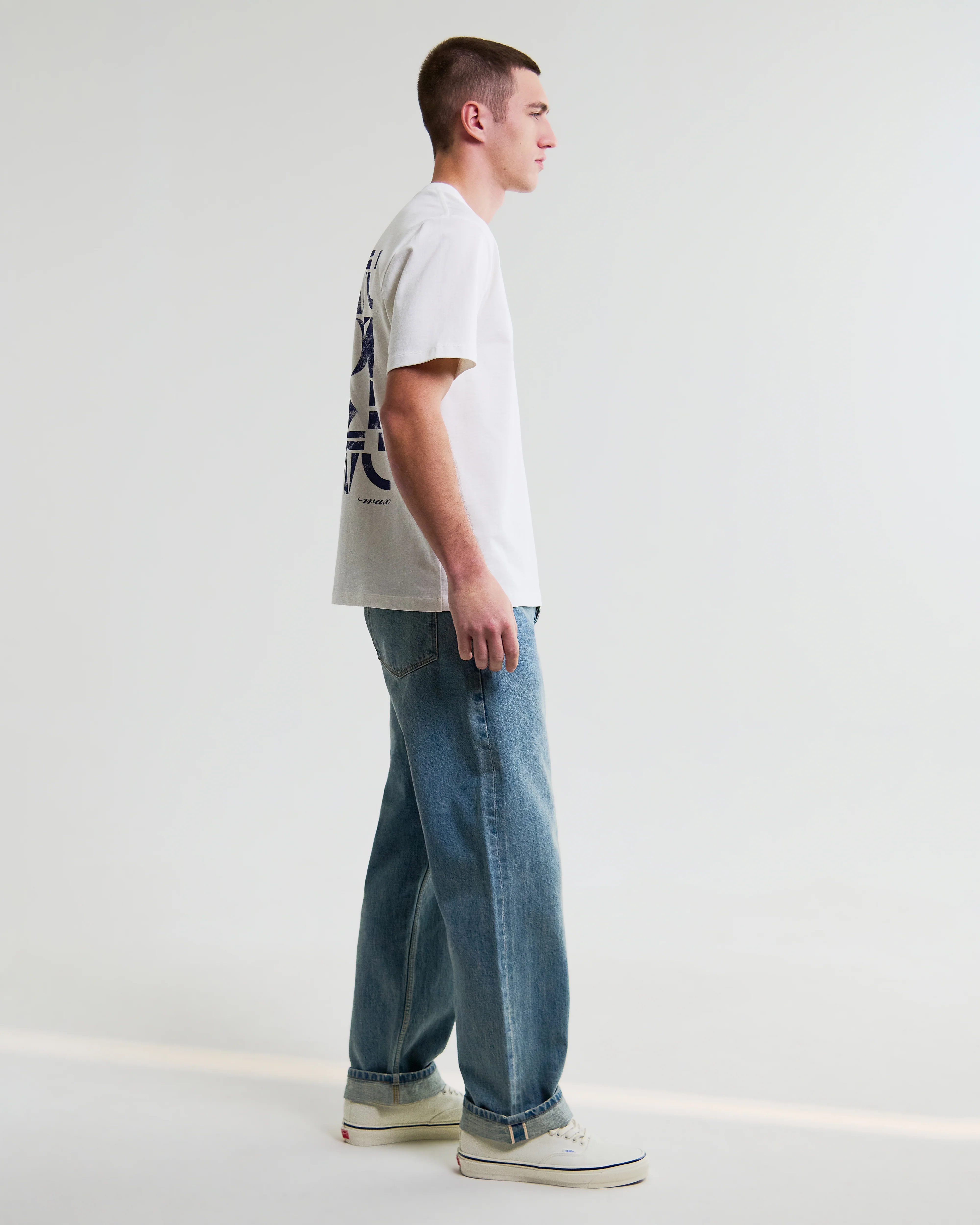 Dean - Off White Geometric Repeat T-Shirt - Image 6