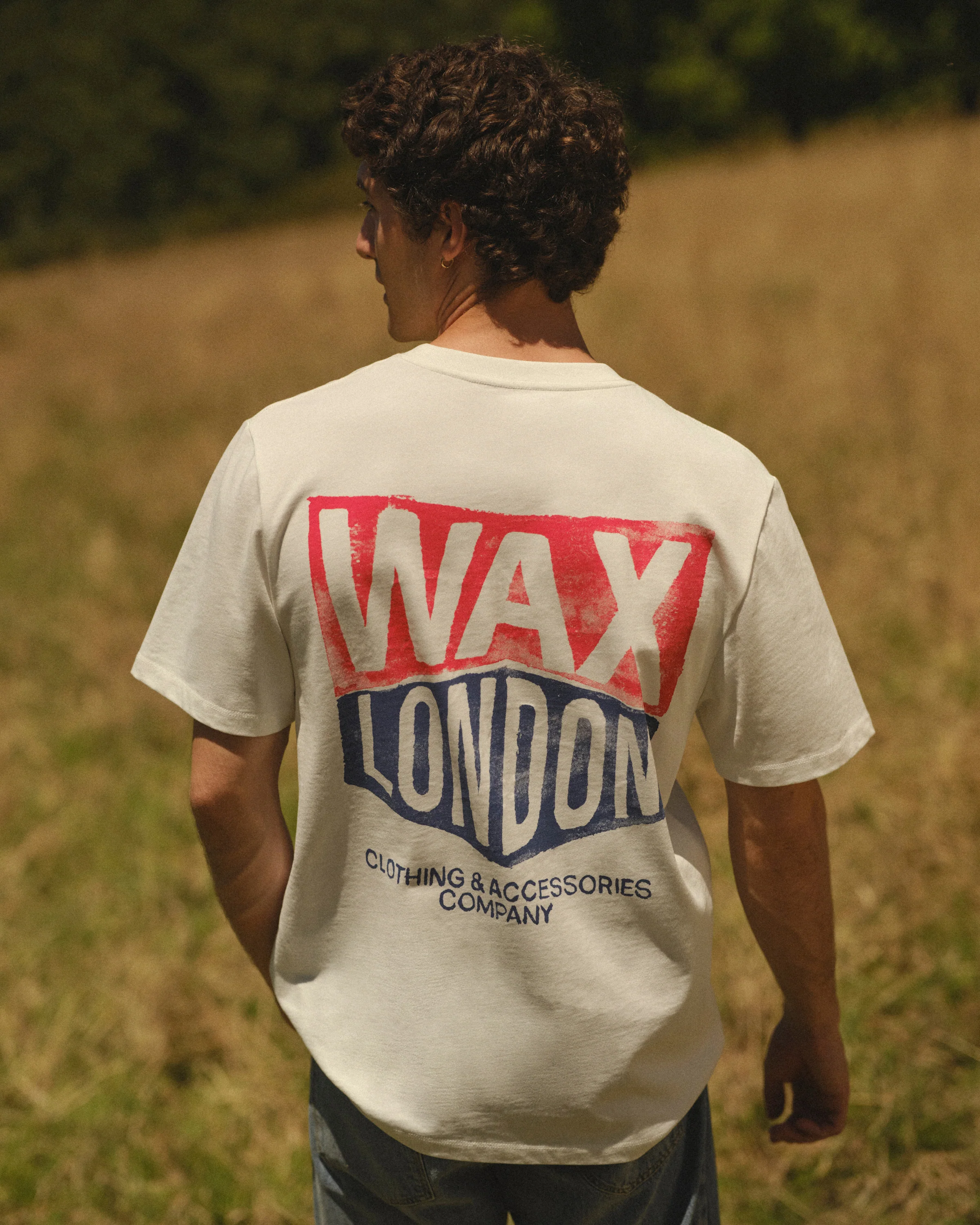 Dean - Off White Painted Badge T-Shirt - Image 3