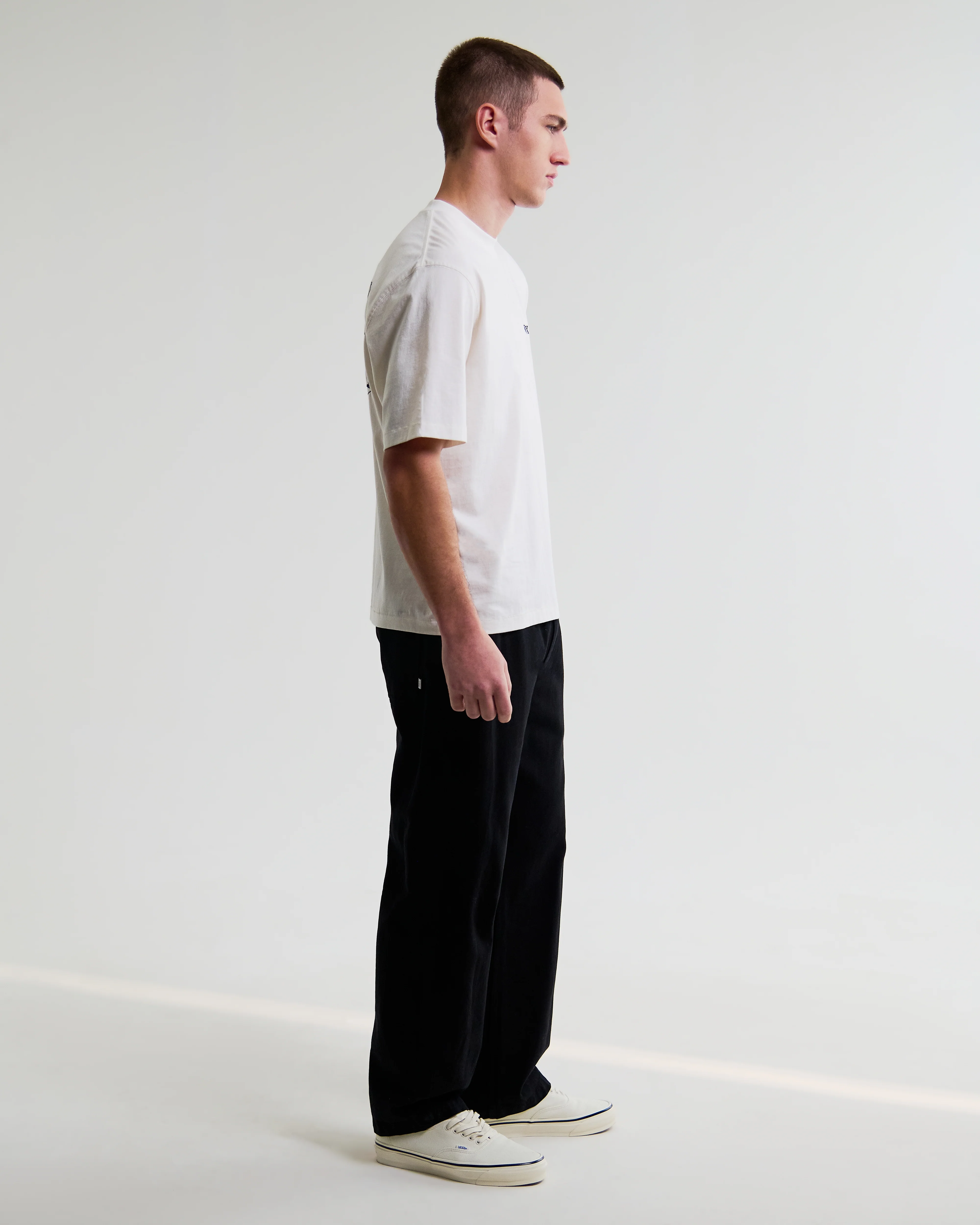 Dean - Off White Scribble Text T-Shirt - Image 6