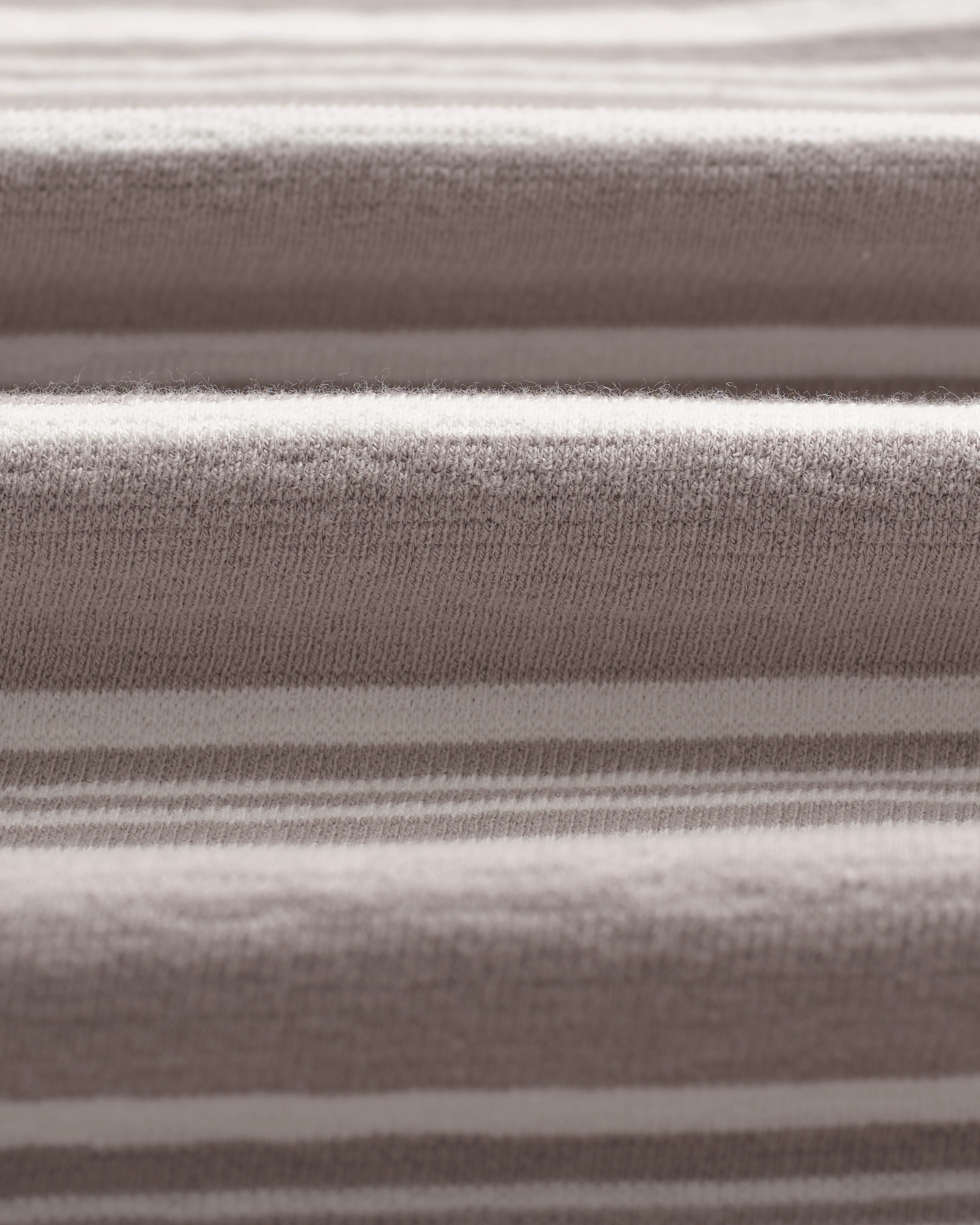 Dean - Taupe And Ecru Textured Stripe Organic Cotton T-Shirt - Image 9