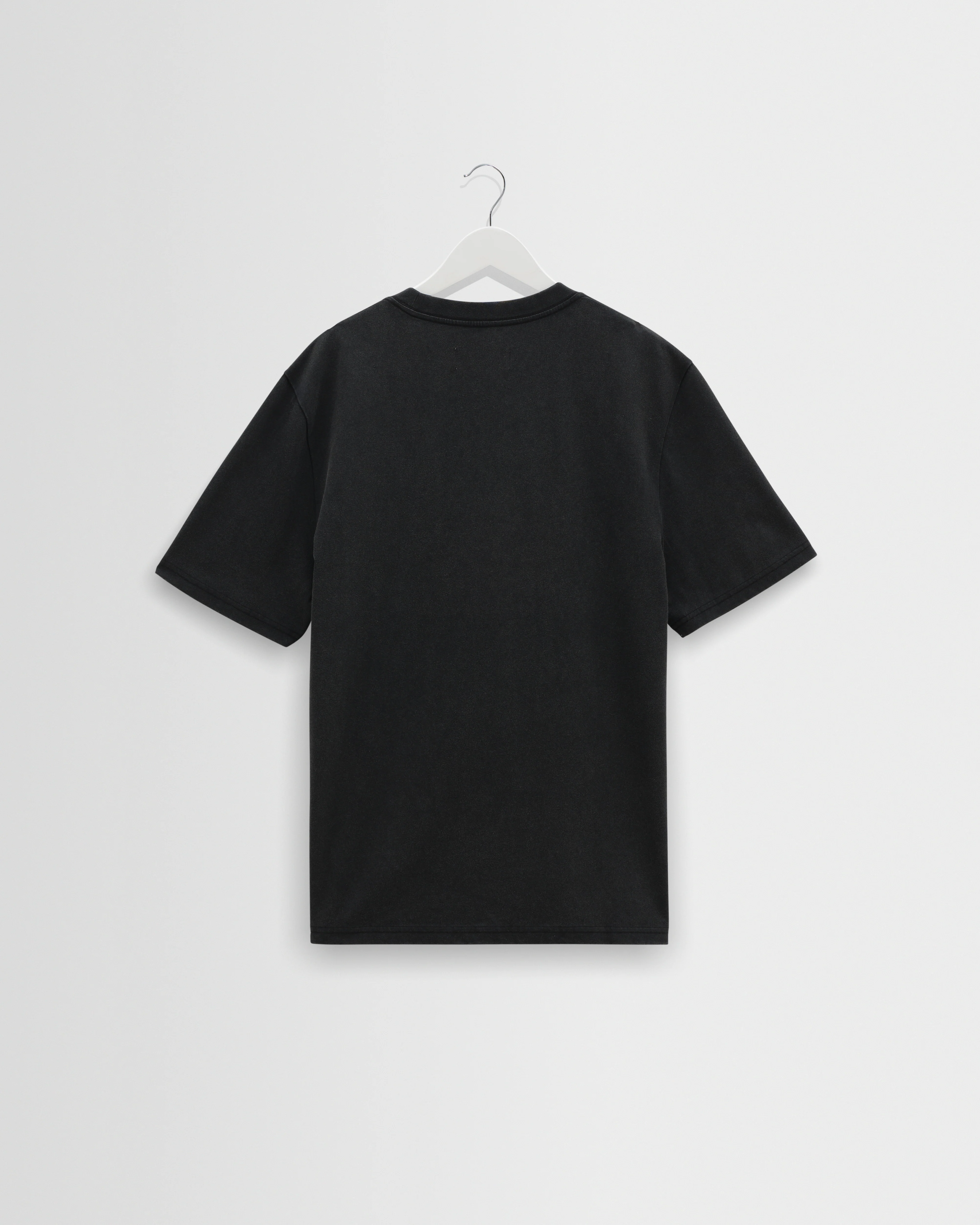 Dean - Washed Black Compact Cotton Pocket T-Shirt - Image 8